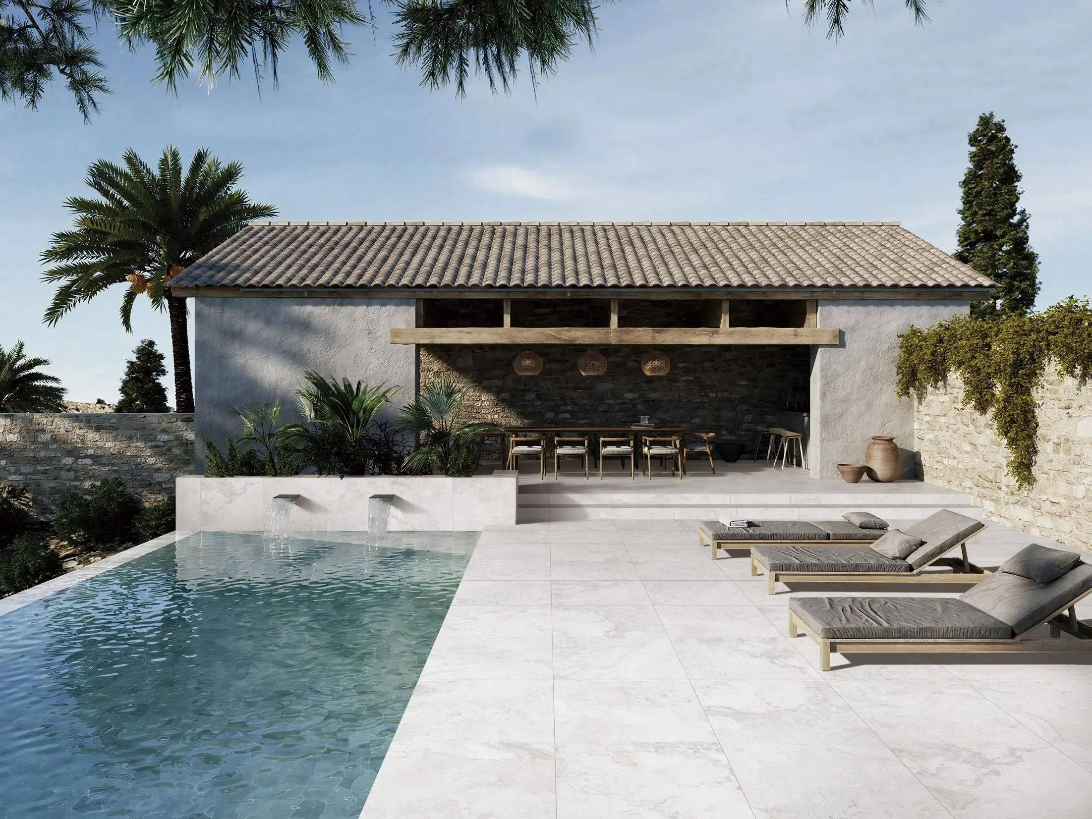 Soft Ivory Sandstone-Look Wall & Floor Porcelain Tile