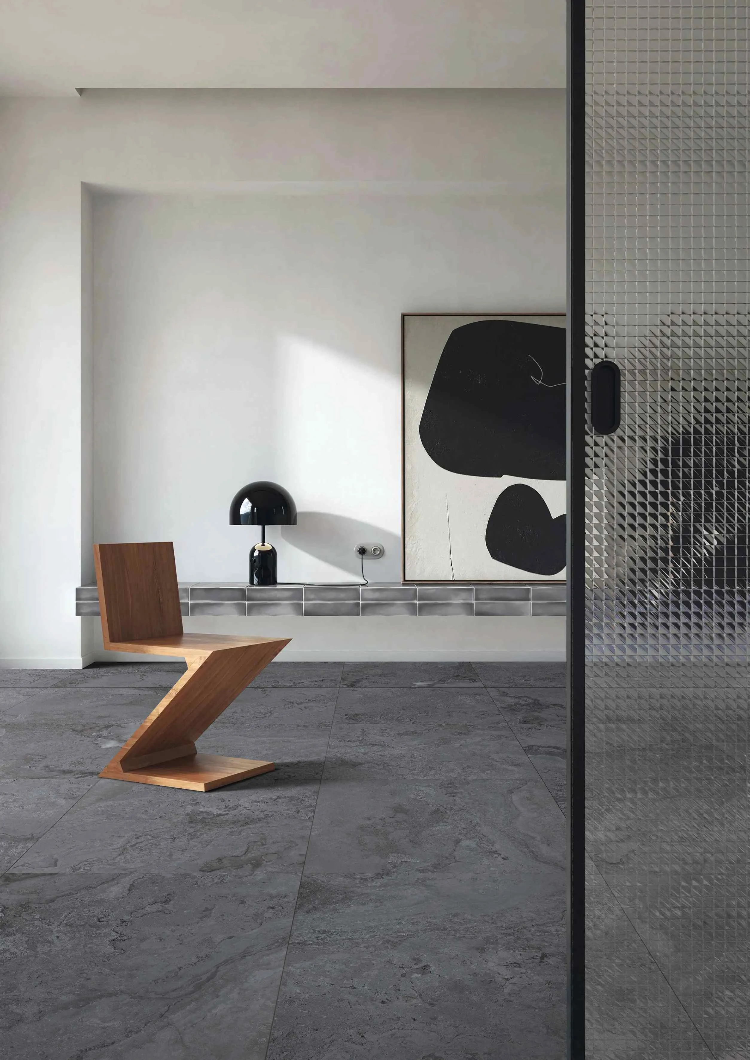 Charcoal Grey Sandstone-Look Wall & Floor Porcelain Tile