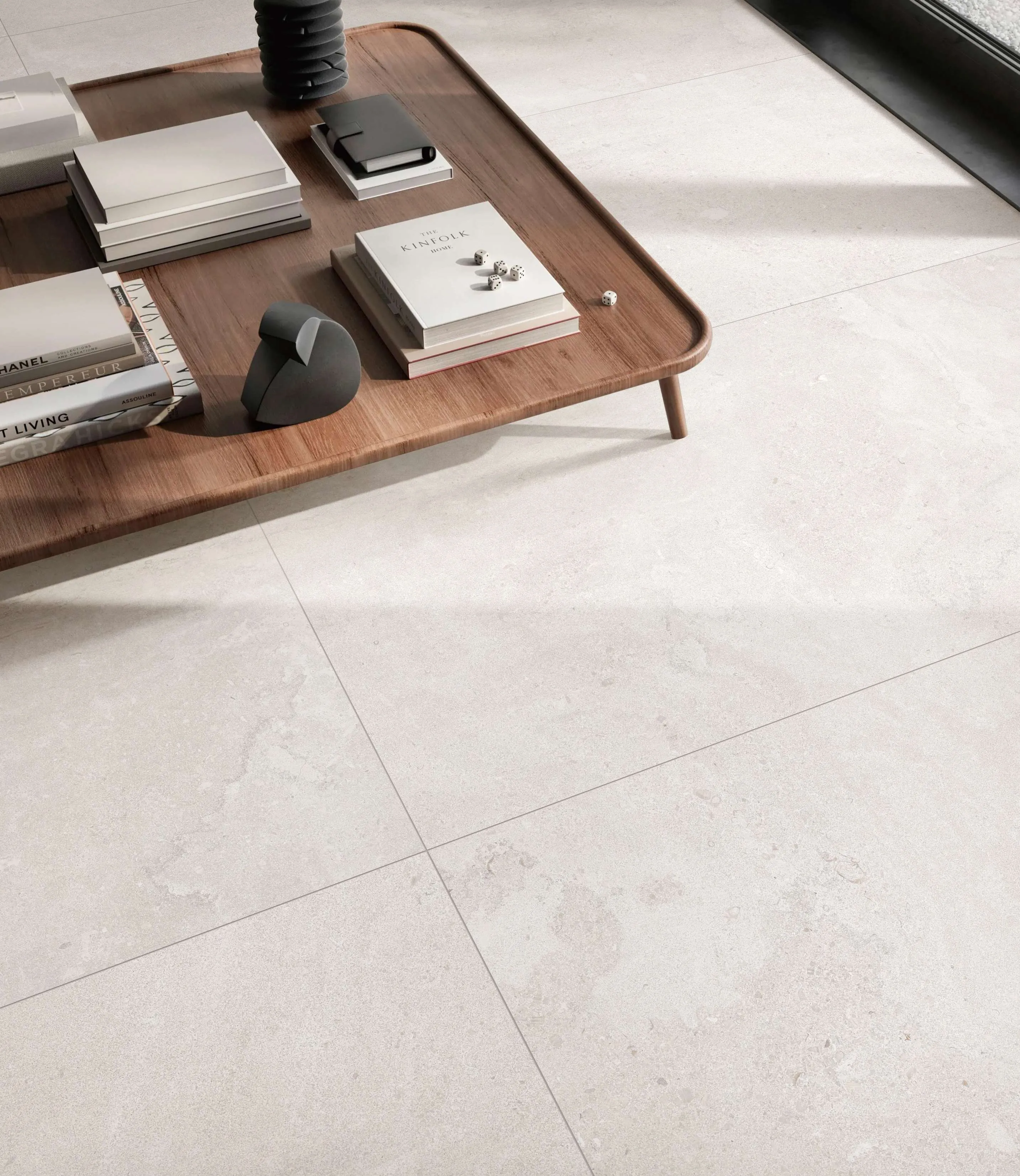 Soft Ivory Sandstone-Look Wall & Floor Porcelain Tile