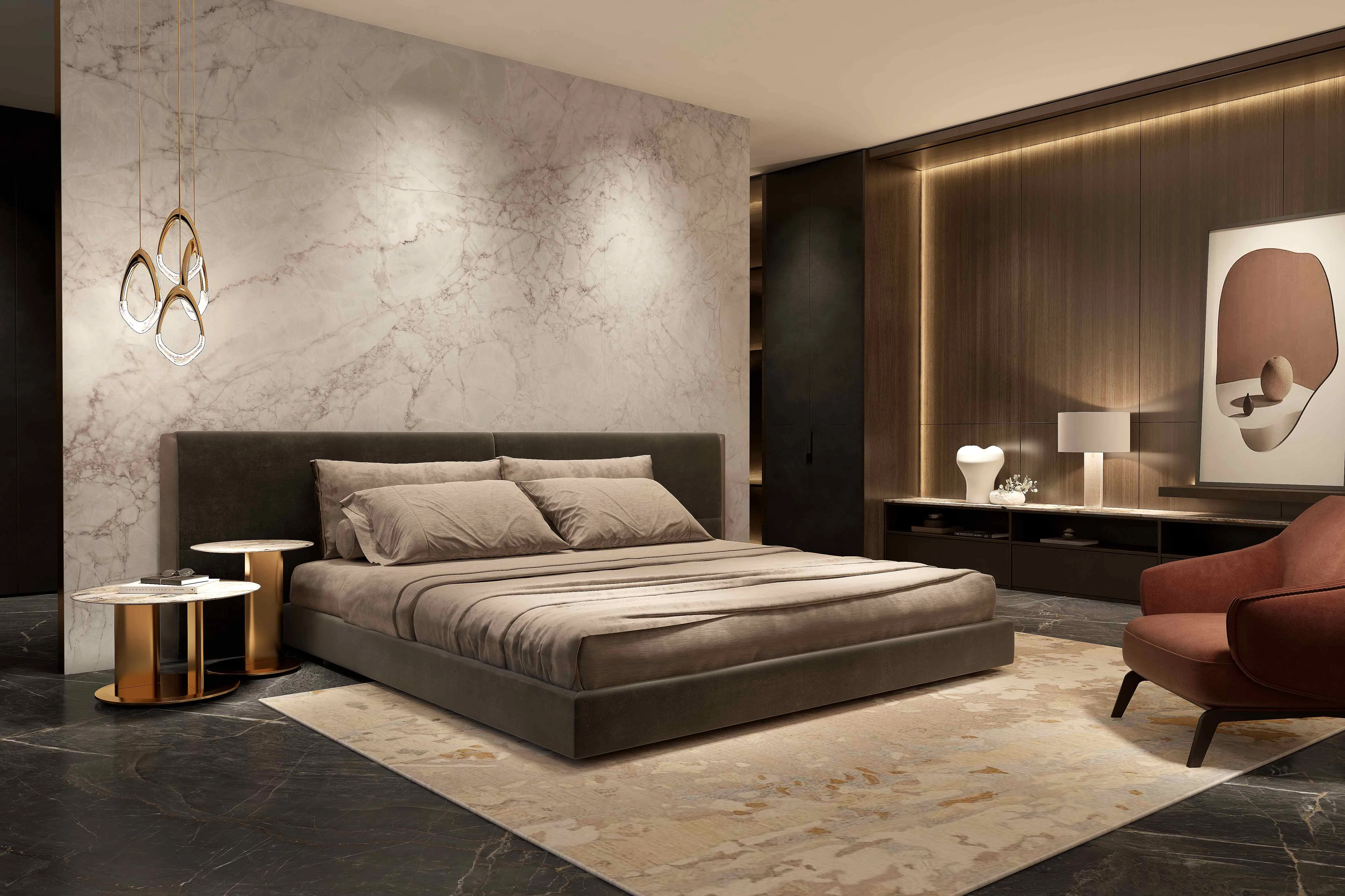 Pearl White Calacatta Marble-Look Sintered Stone