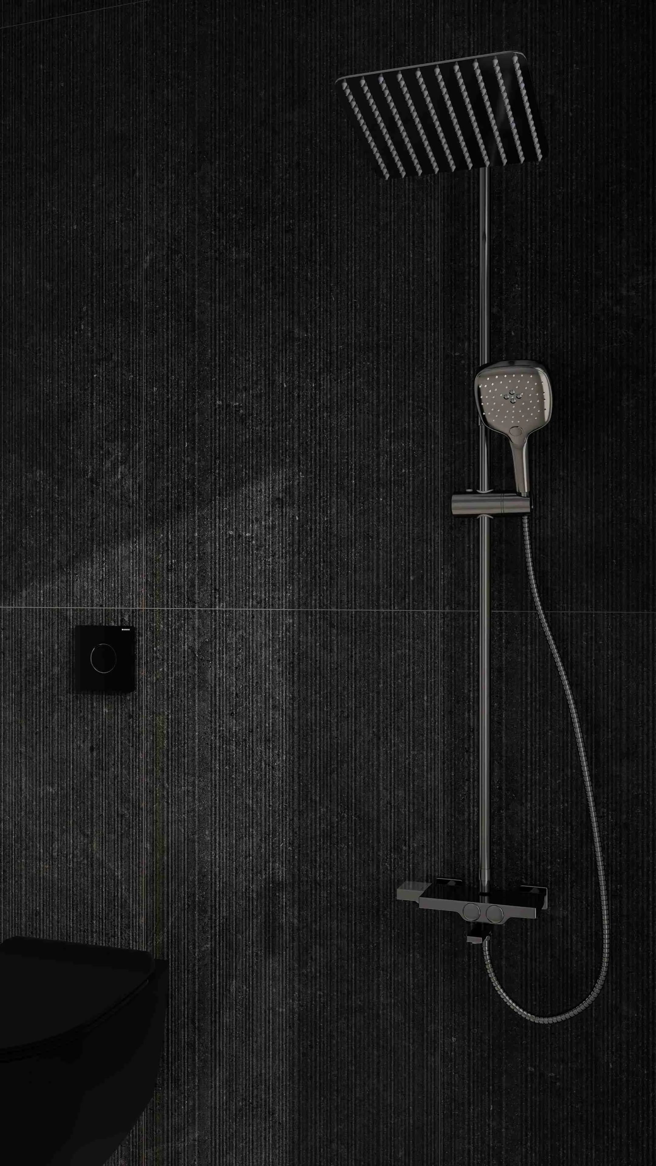 Charcoal Grey Fluted Limestone Molded Antique Finish Wall & Floor Tile