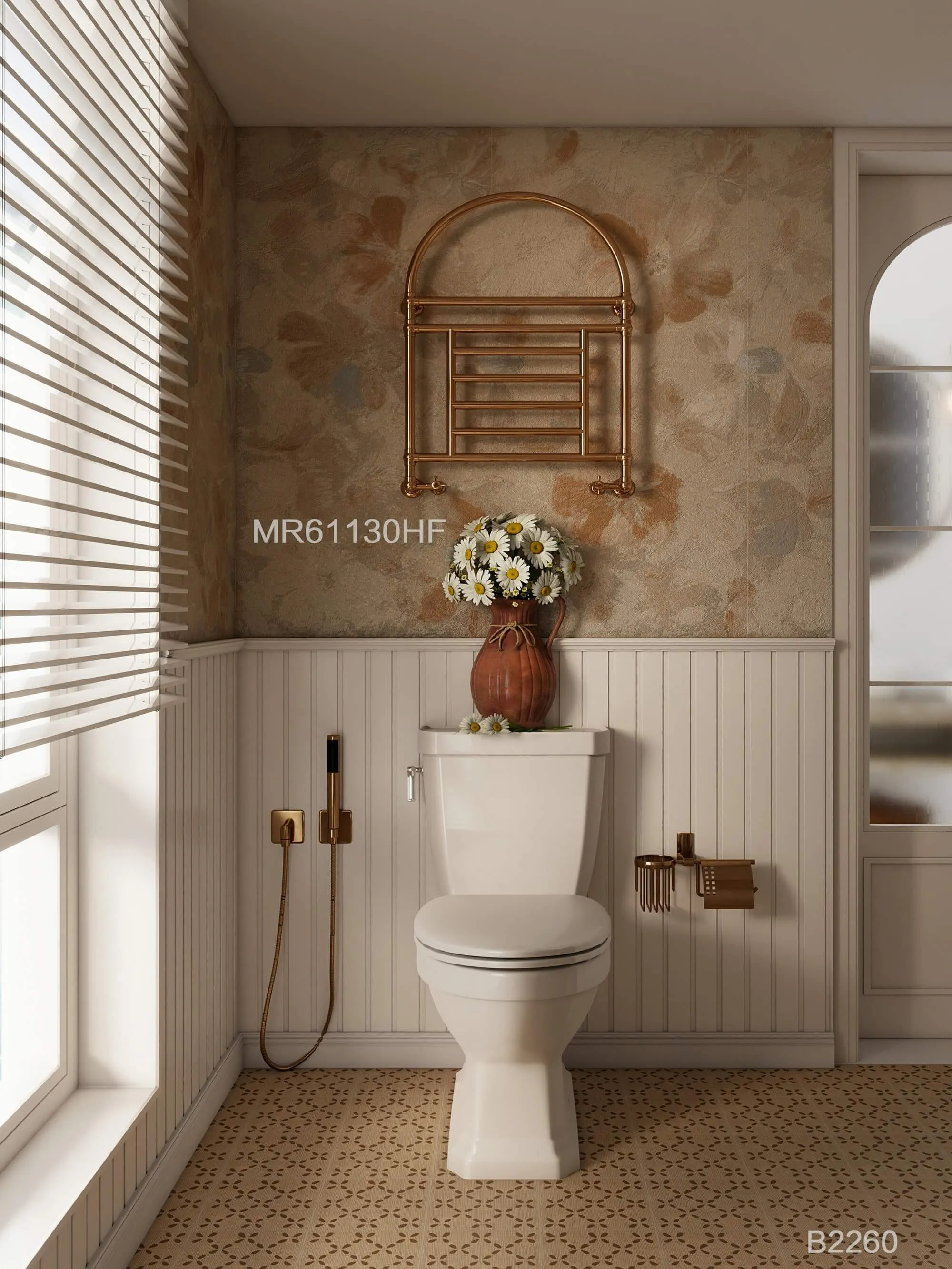 Beige Floral Decorative Tile for Wall & Floor