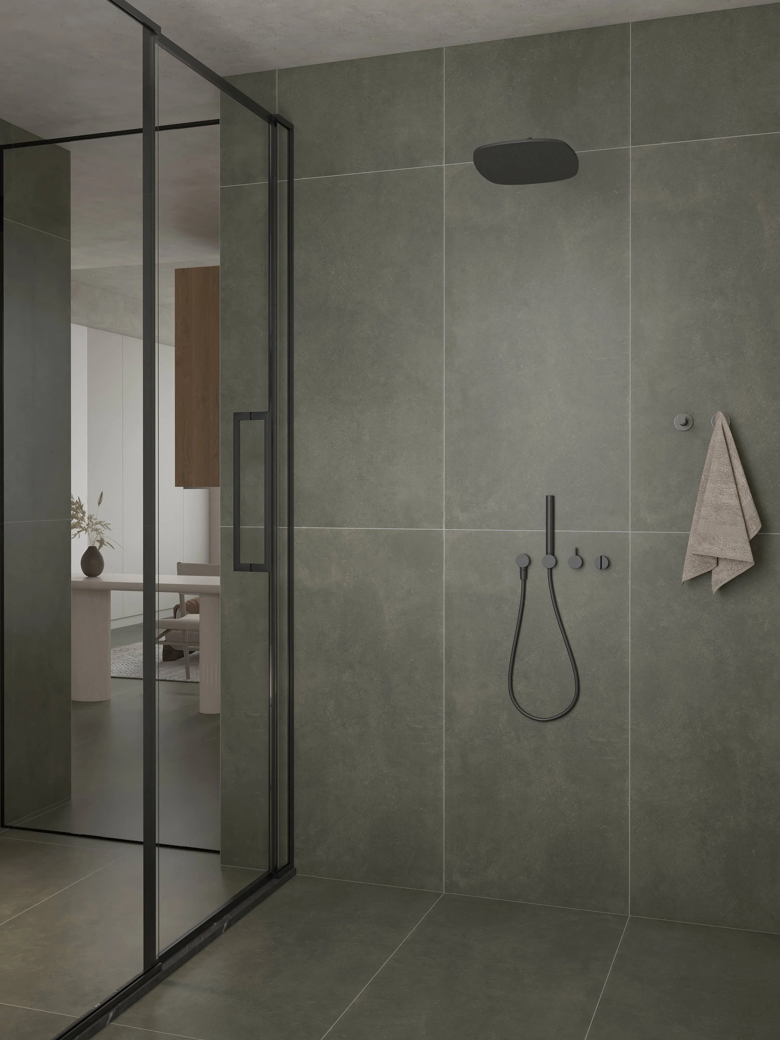 Warm Taupe Concrete-Look Cement Wall & Floor Tile