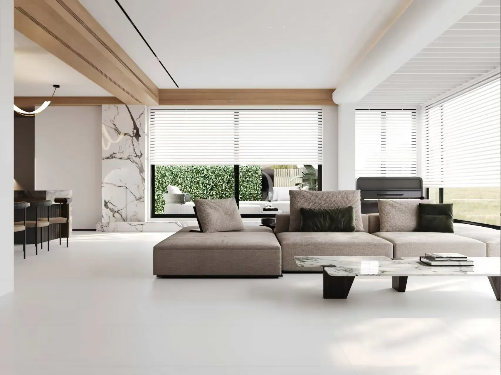 Light Grey Concrete-Look Microcement Wall & Floor Tile