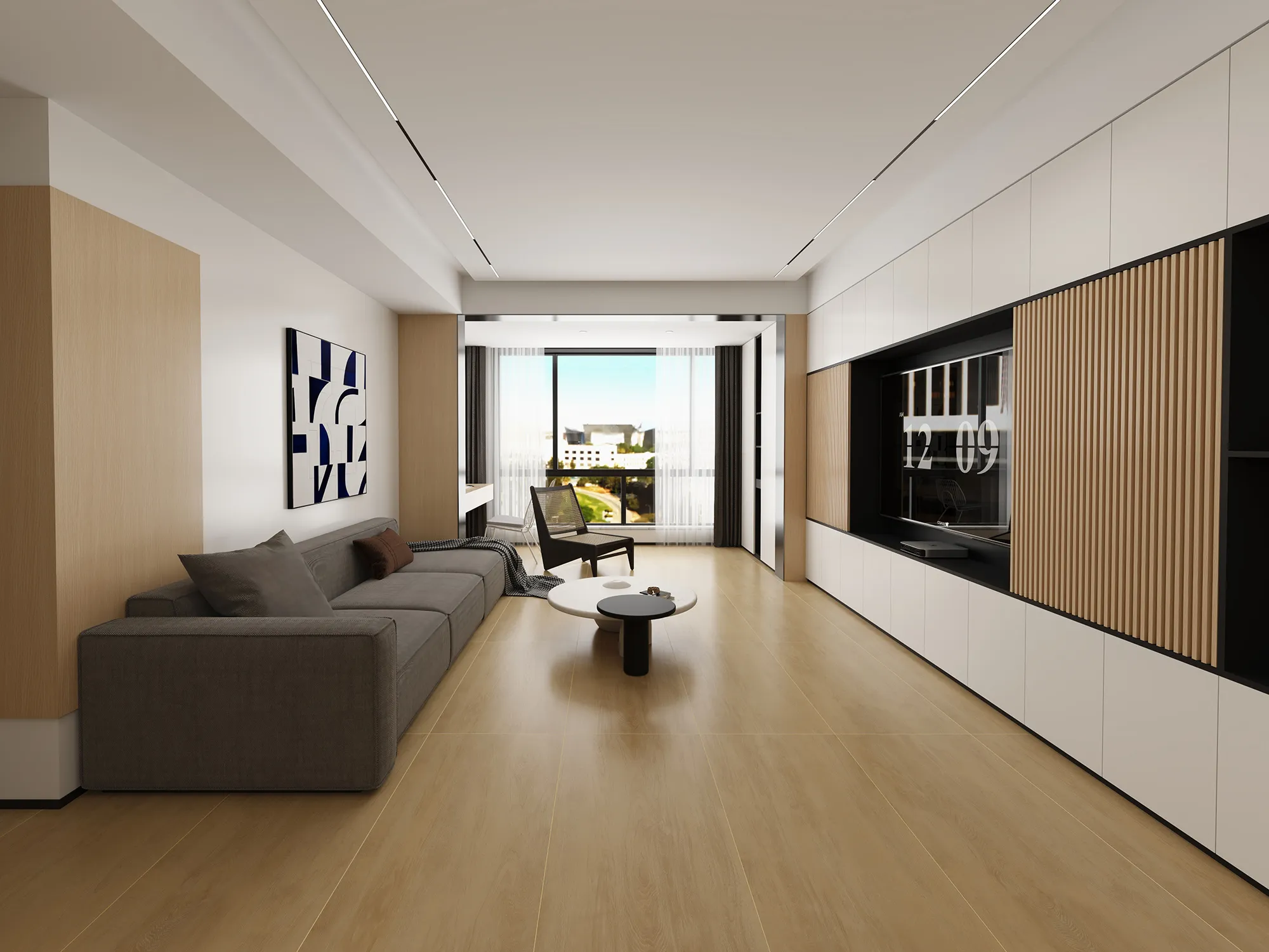 Light Beige Oak Wood-Look Porcelain Tile for Wall and Floor