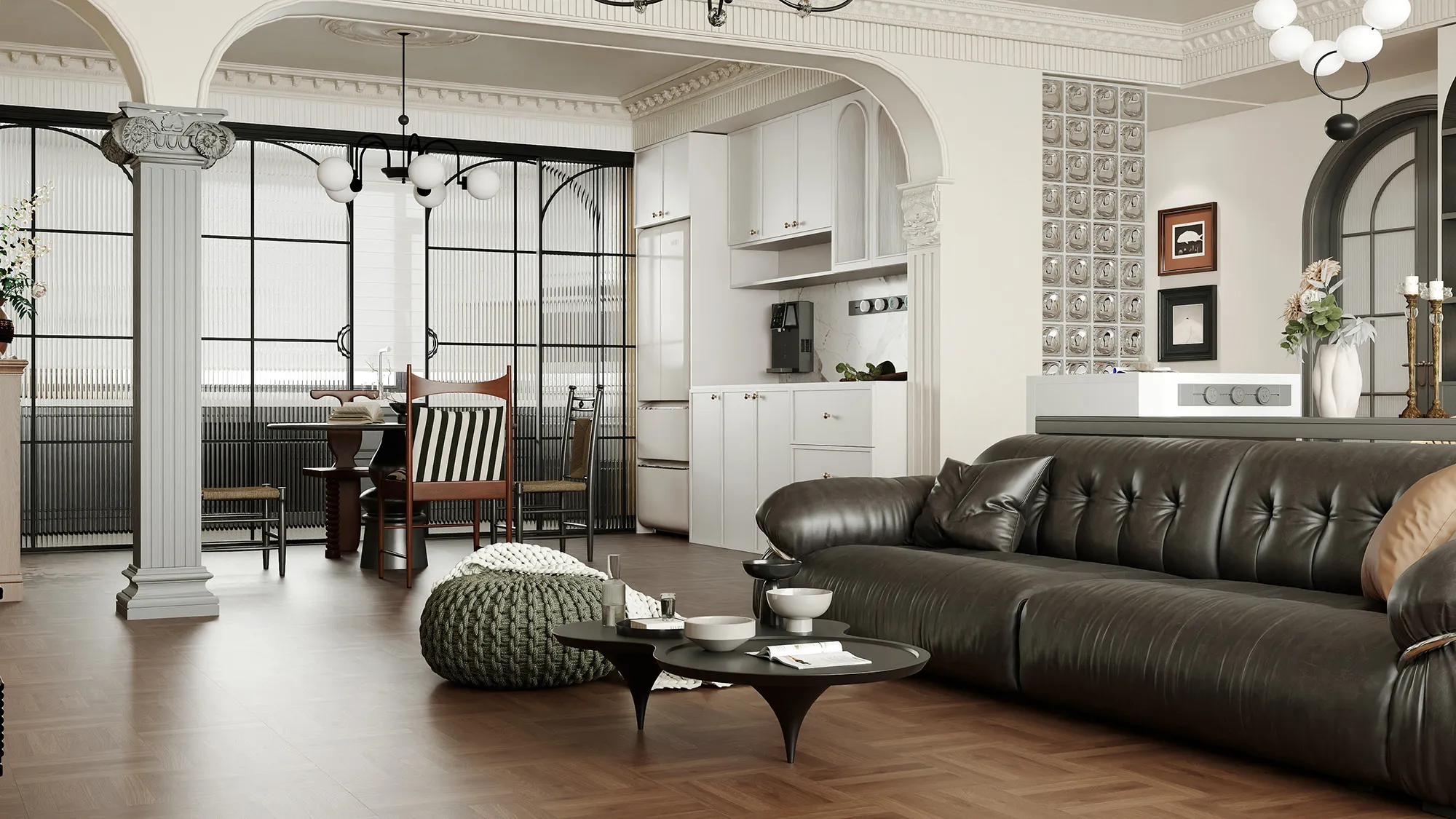 Medium Brown Oak Wood-Look Porcelain Tile for Wall and Floor