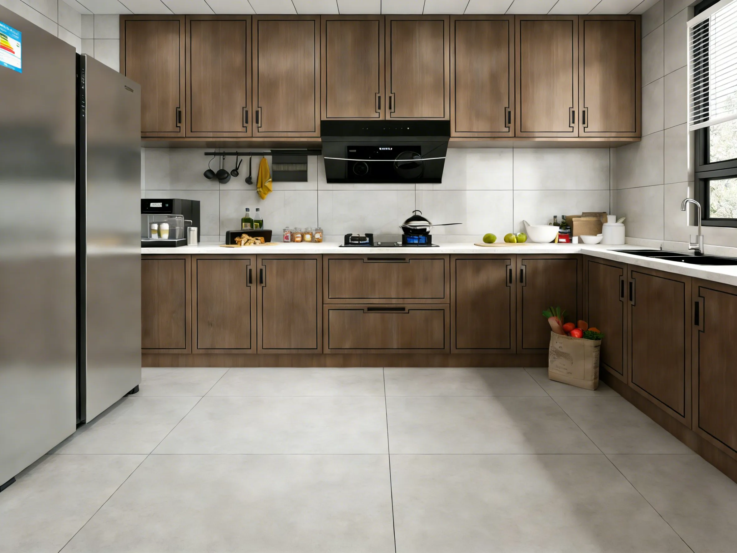 Light Greige Concrete-Look Cement Wall & Floor Tile