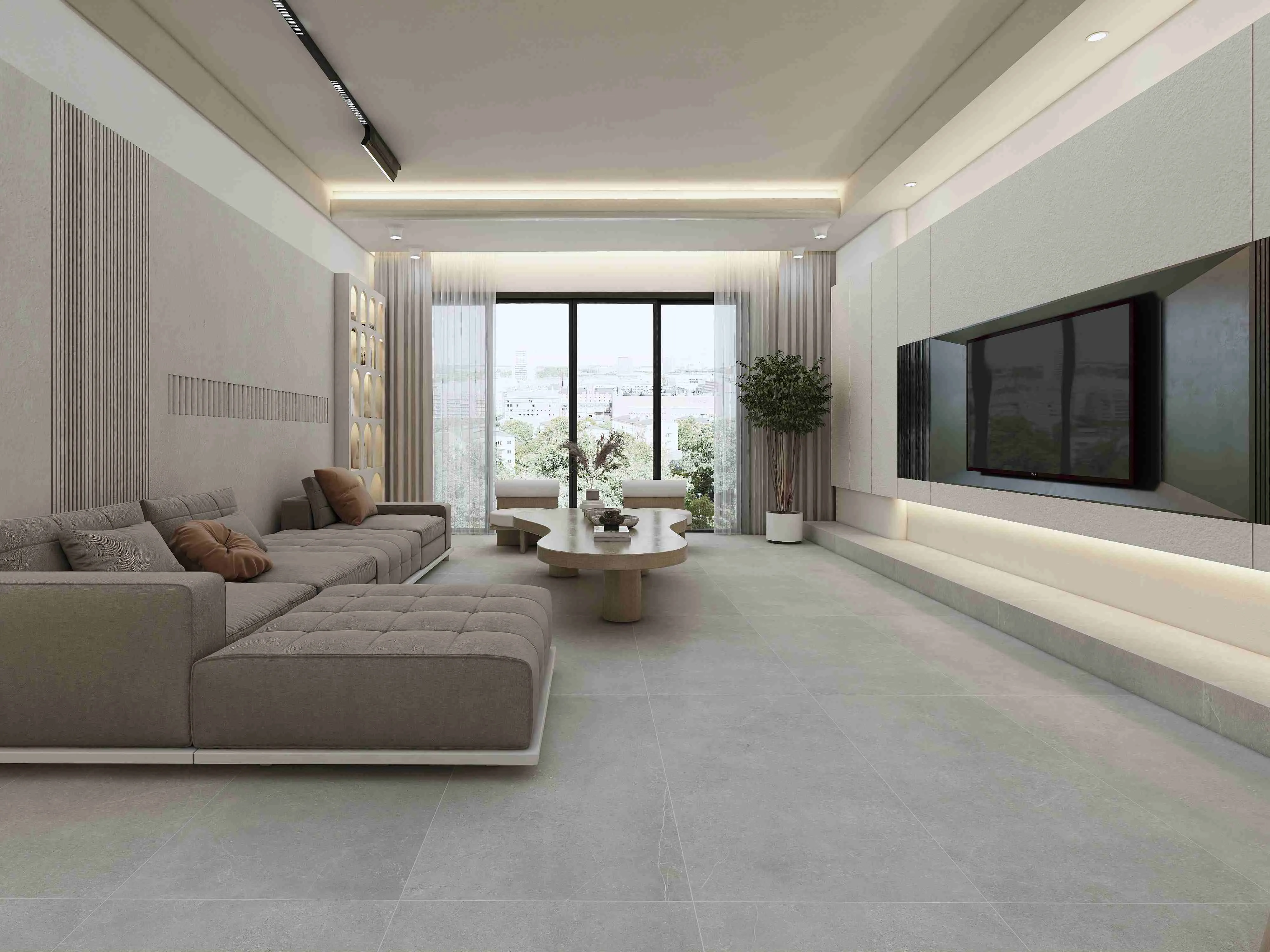 Silver Grey Concrete-Look Cement Wall & Floor Tile
