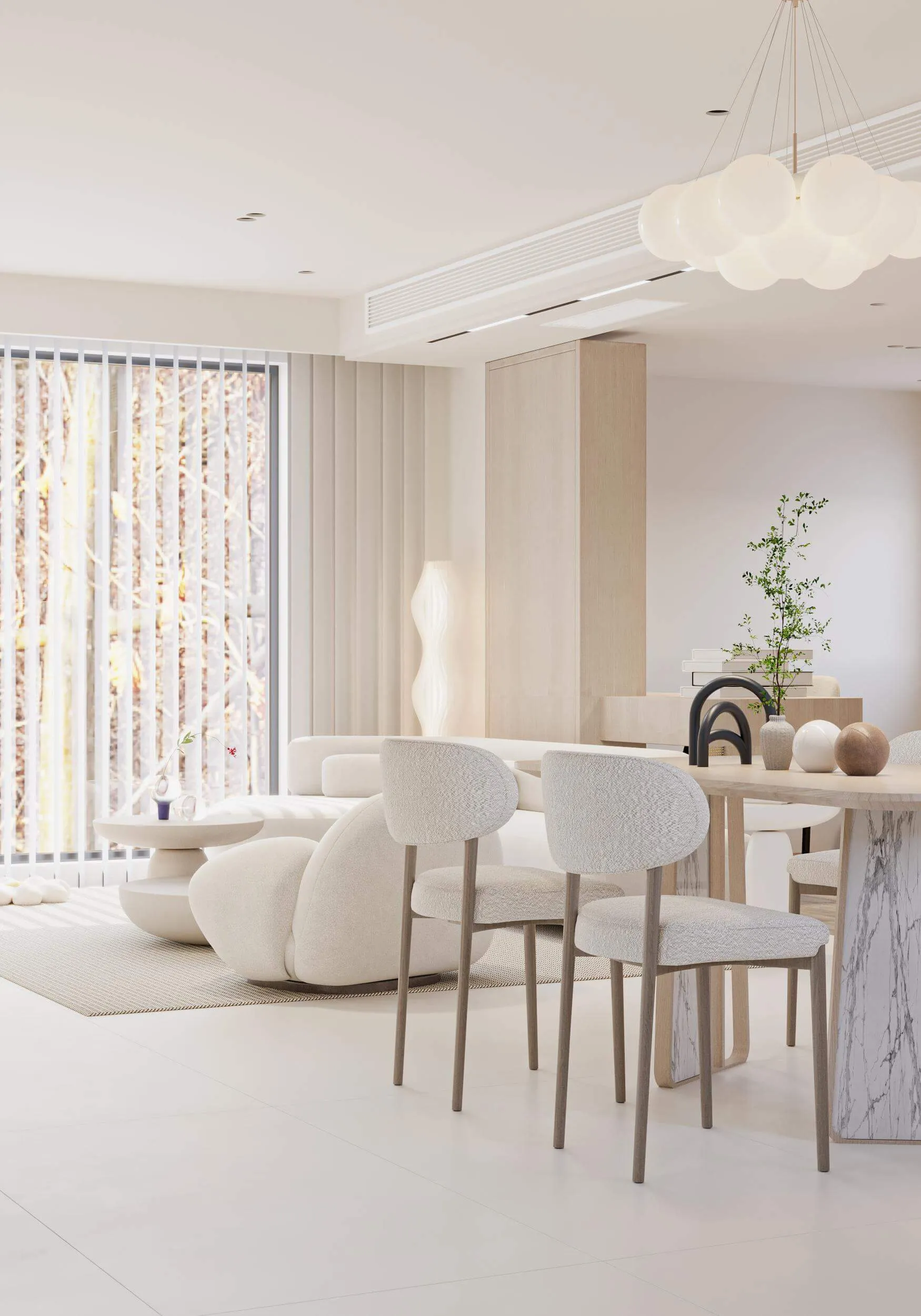 Soft Ivory White Solid Color Matte Porcelain Tile for Wall and Floor