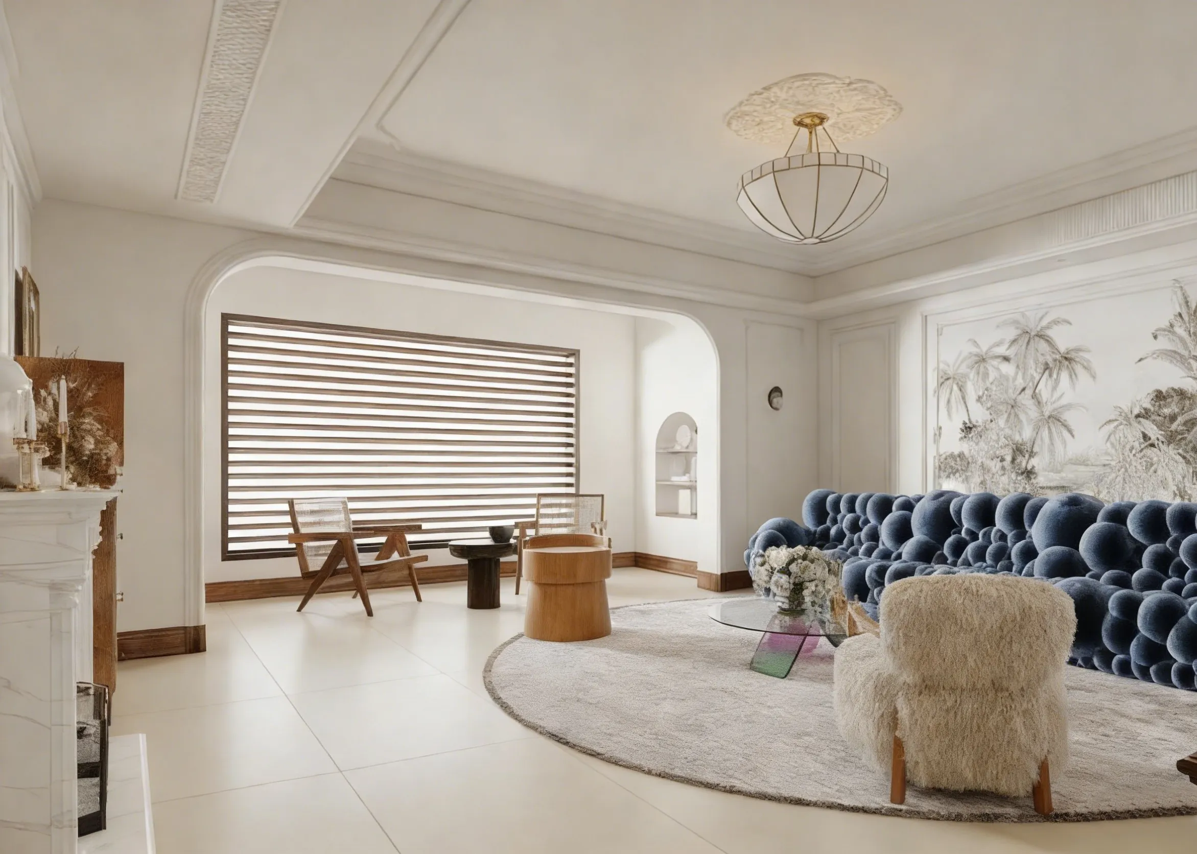 Light Warm Beige Limestone Cement-Look Porcelain Wall/Floor Tile