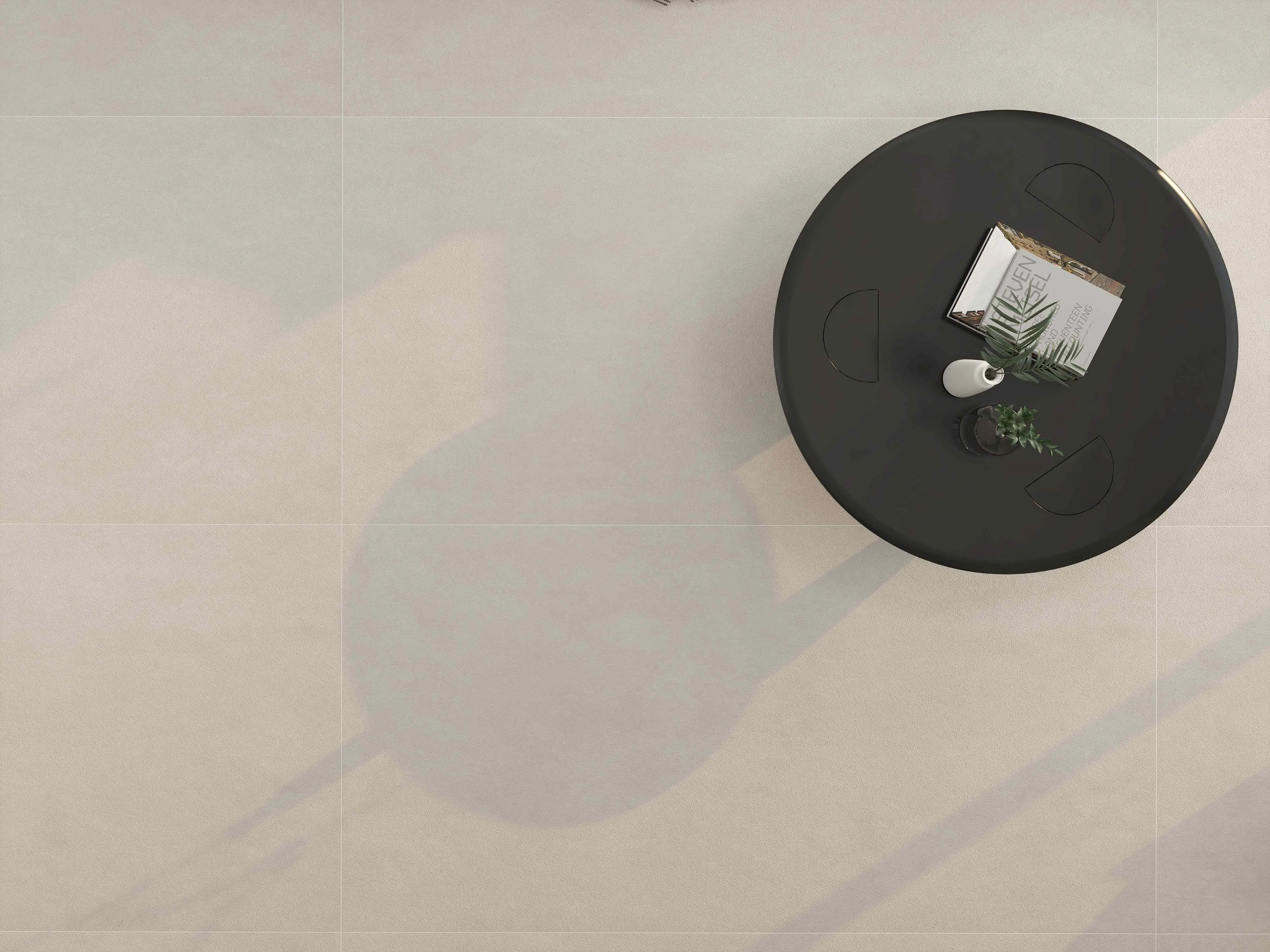 Soft Warm Greige Sandstone-Look Porcelain Wall/Floor Tile