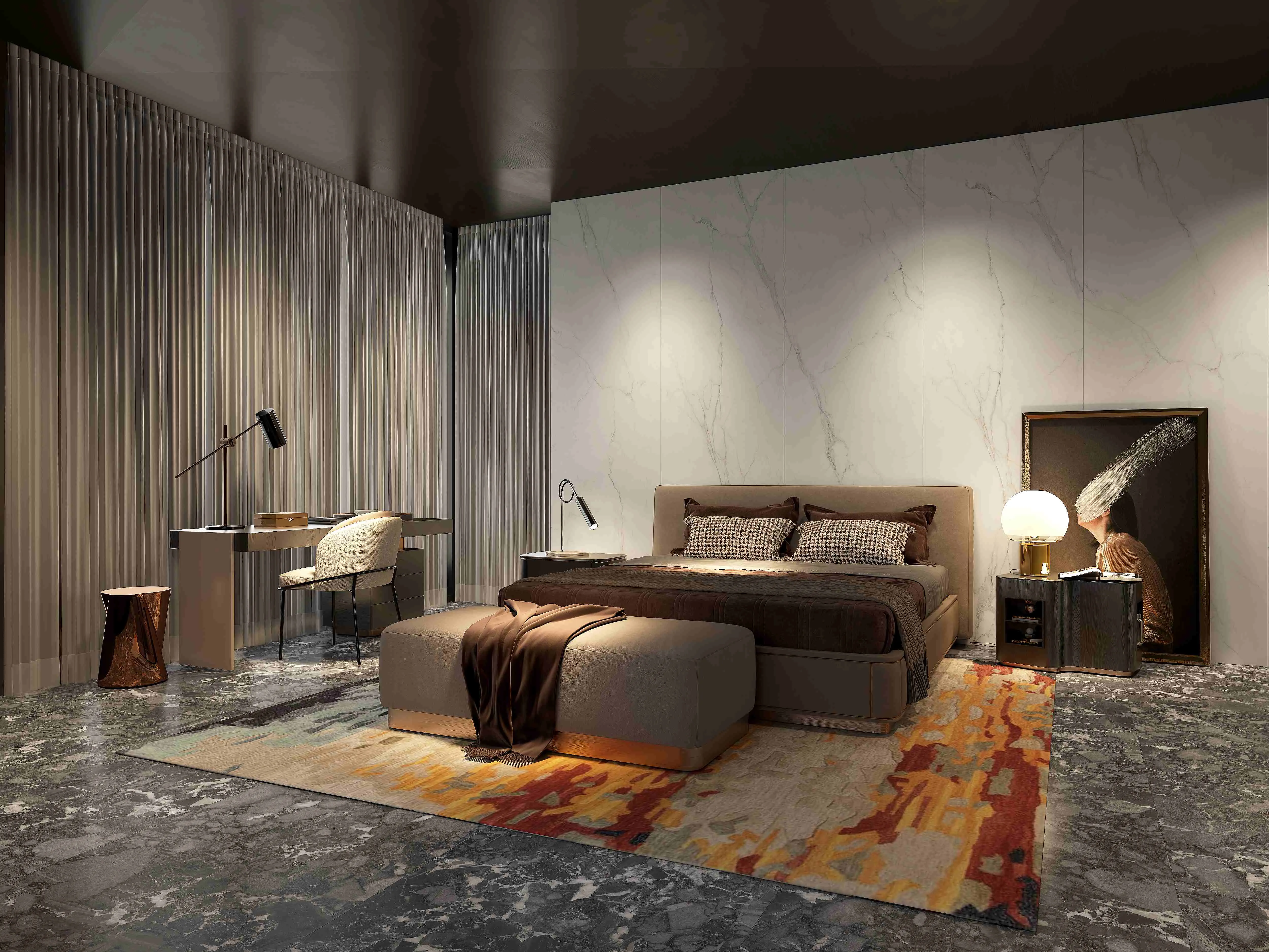 Pure White Calacatta Gold Marble-Look Sintered Stone