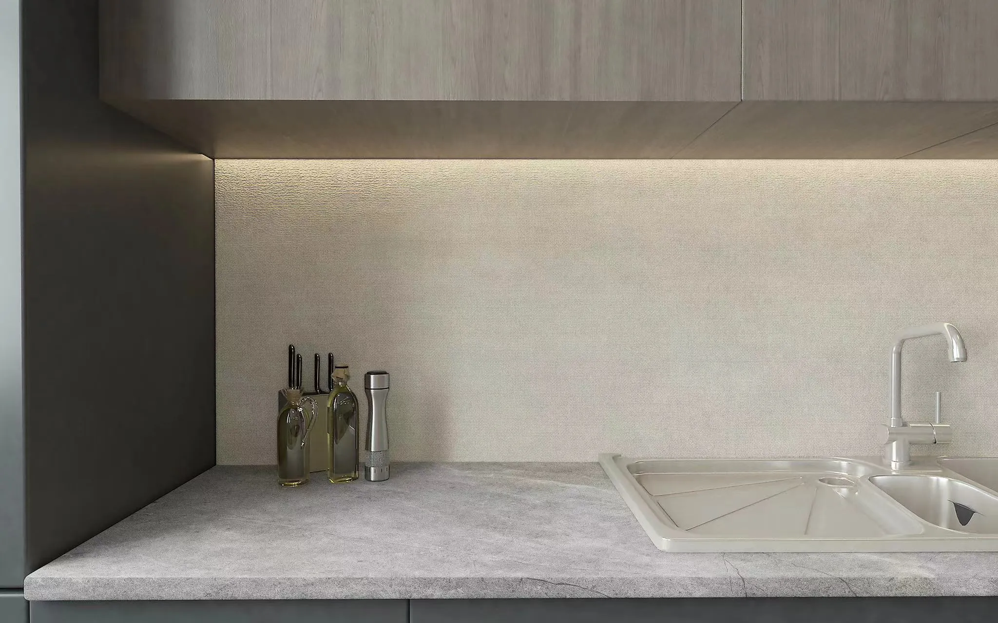 Linen White Fabric-Look Sintered Stone