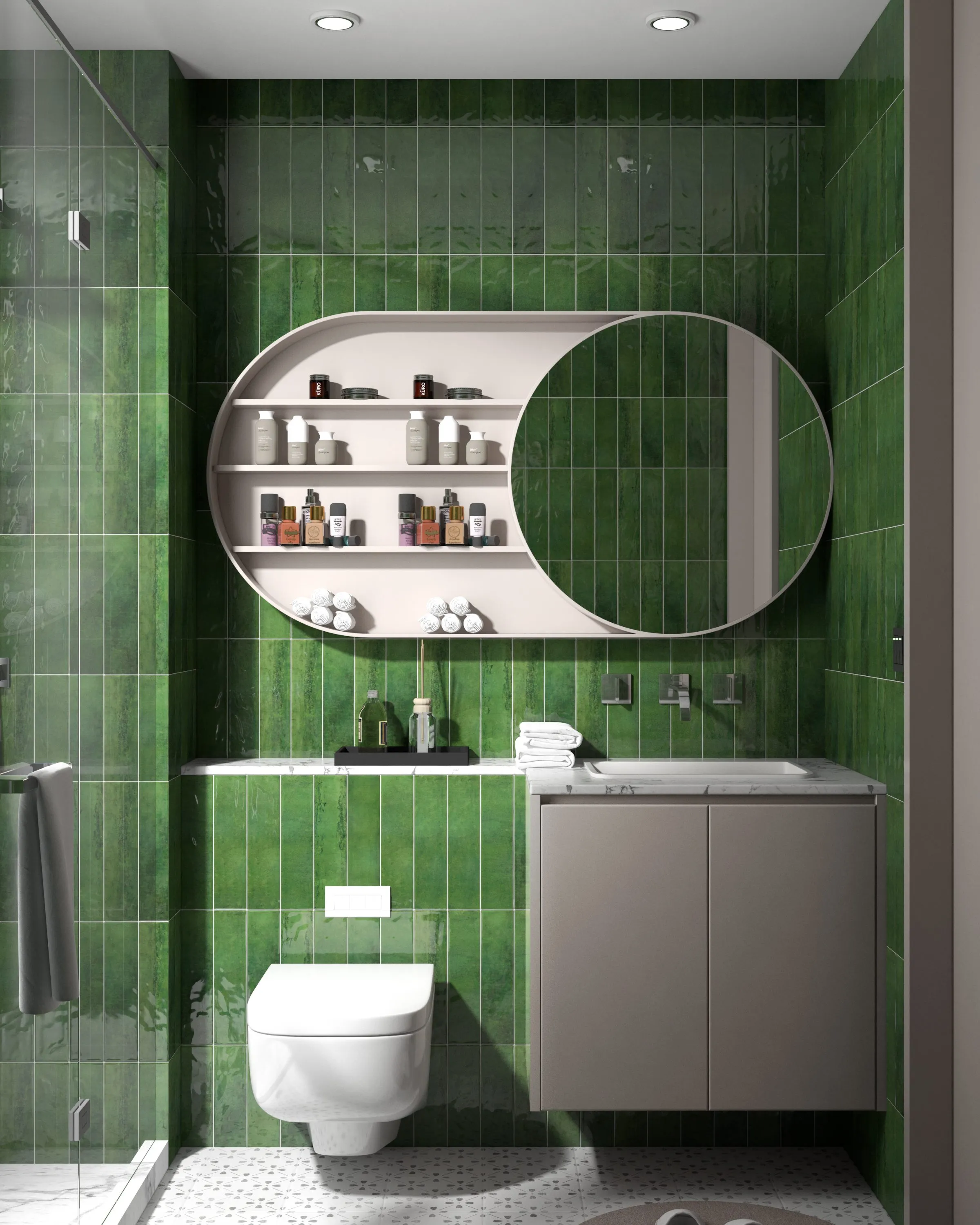 Green Concrete Look Decorative Tile for Wall & Floor