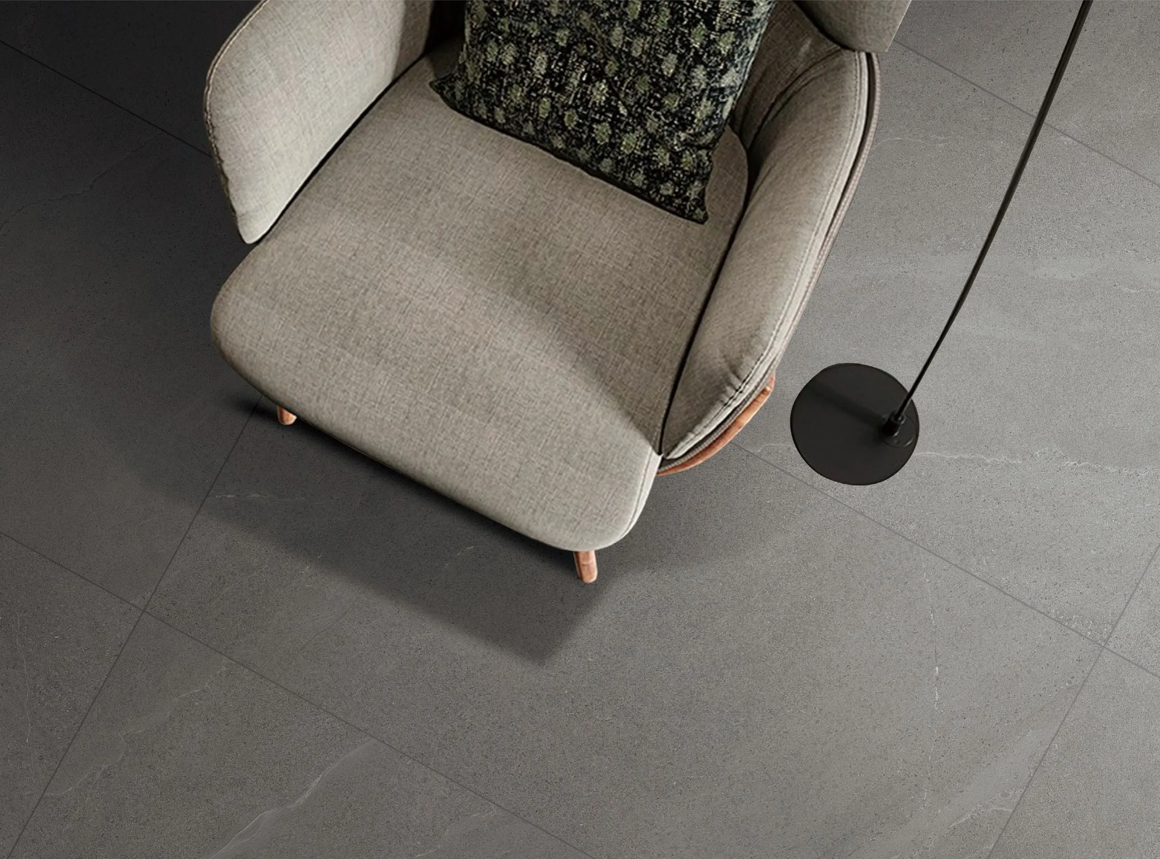 Taupe Greige Sandstone-Look Wall & Floor Porcelain Tile