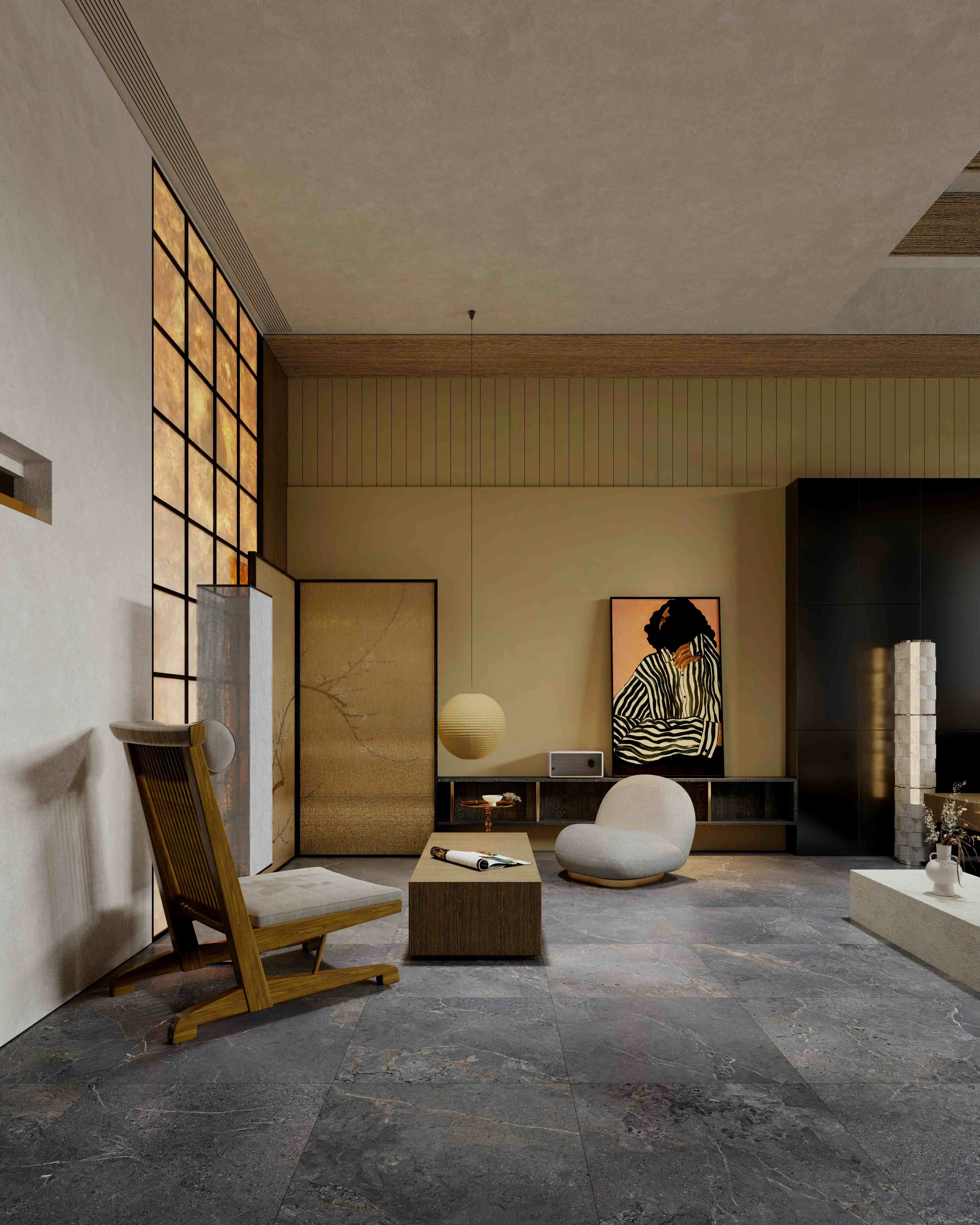 Charcoal Grey Sandstone-Look Wall & Floor Porcelain Tile