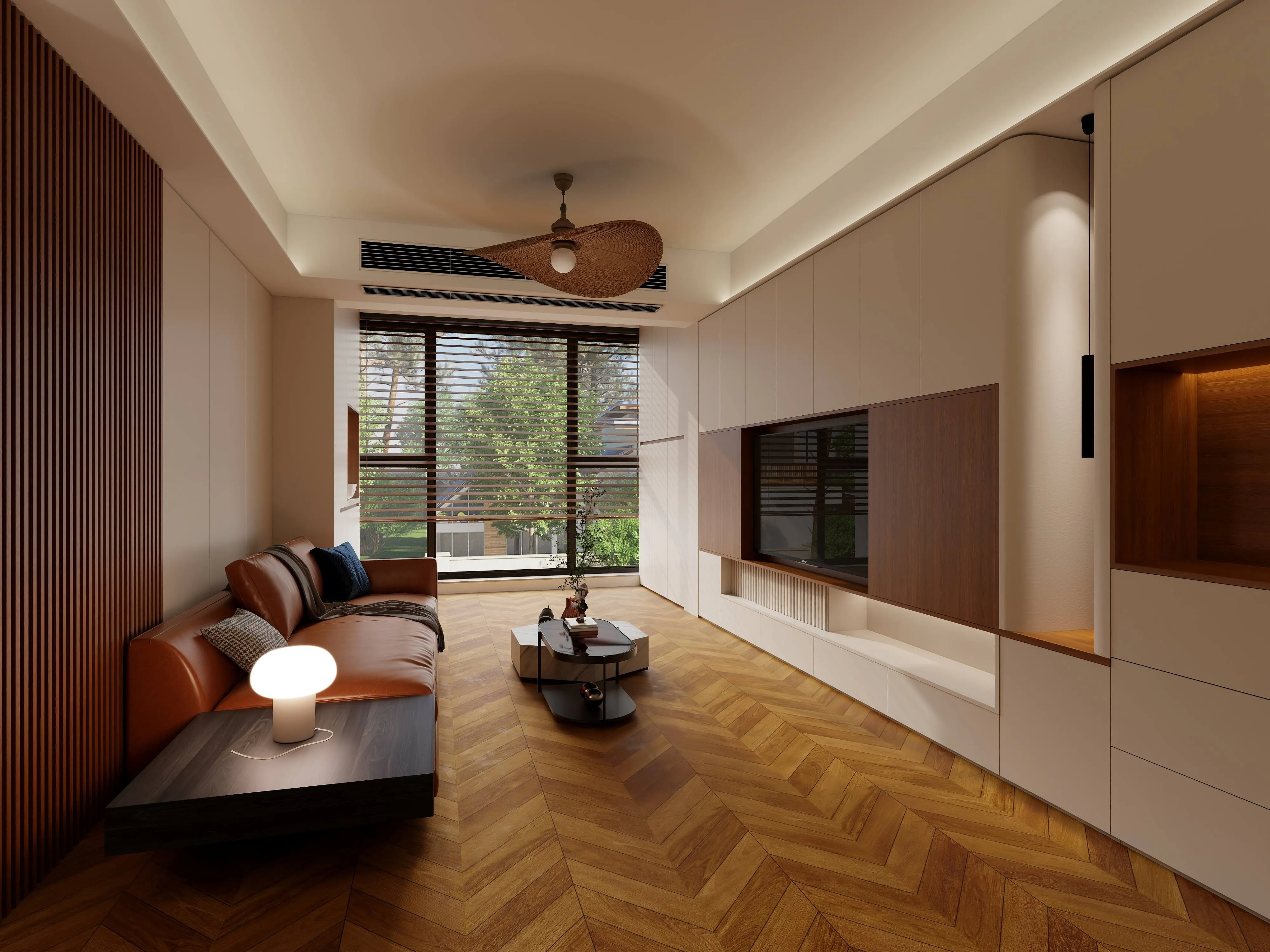 Honey Oak Chevron Wood-Look Wall & Floor Porcelain Tile
