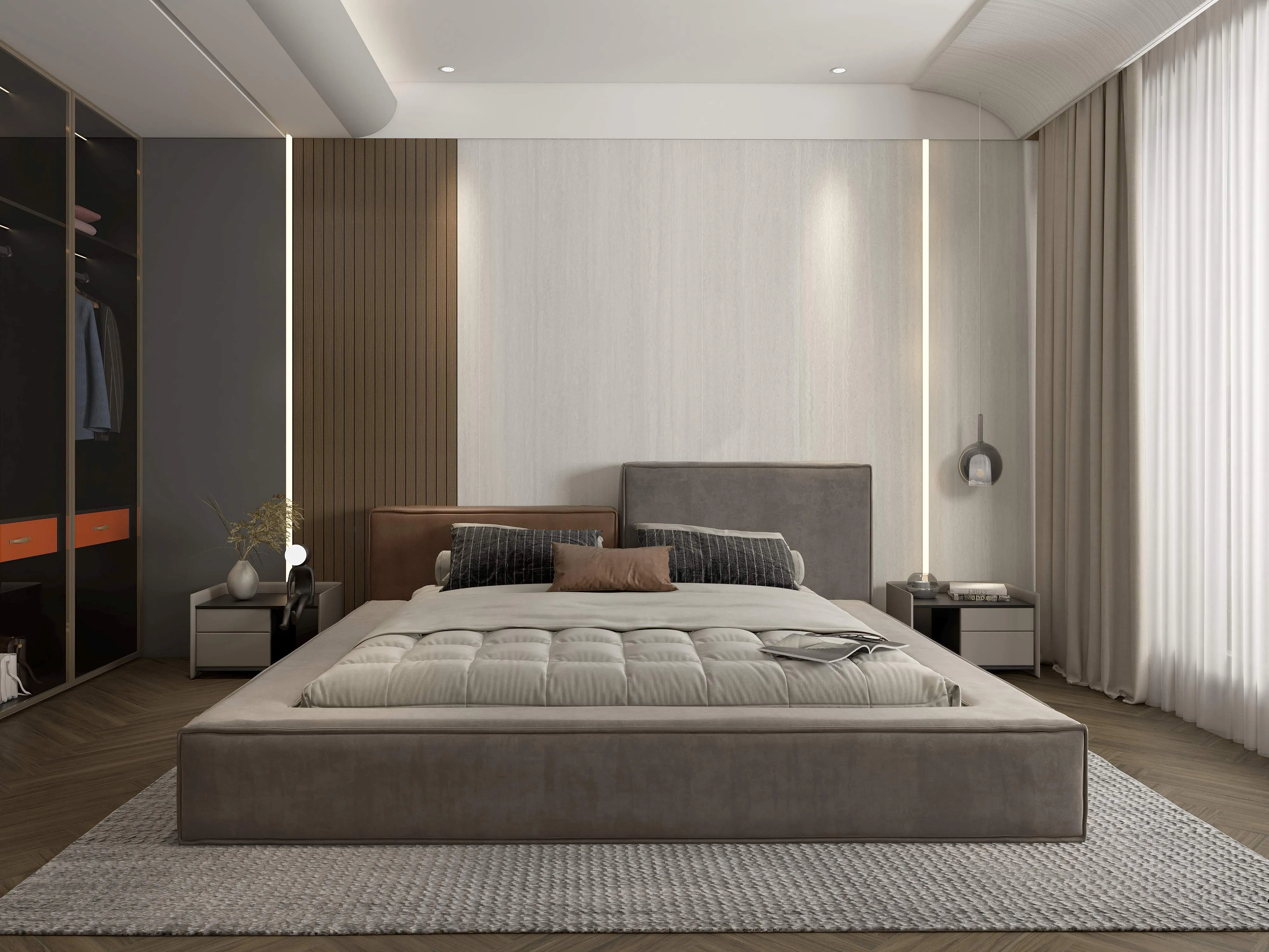 Light Grey Oak Wood-Look Sintered Stone