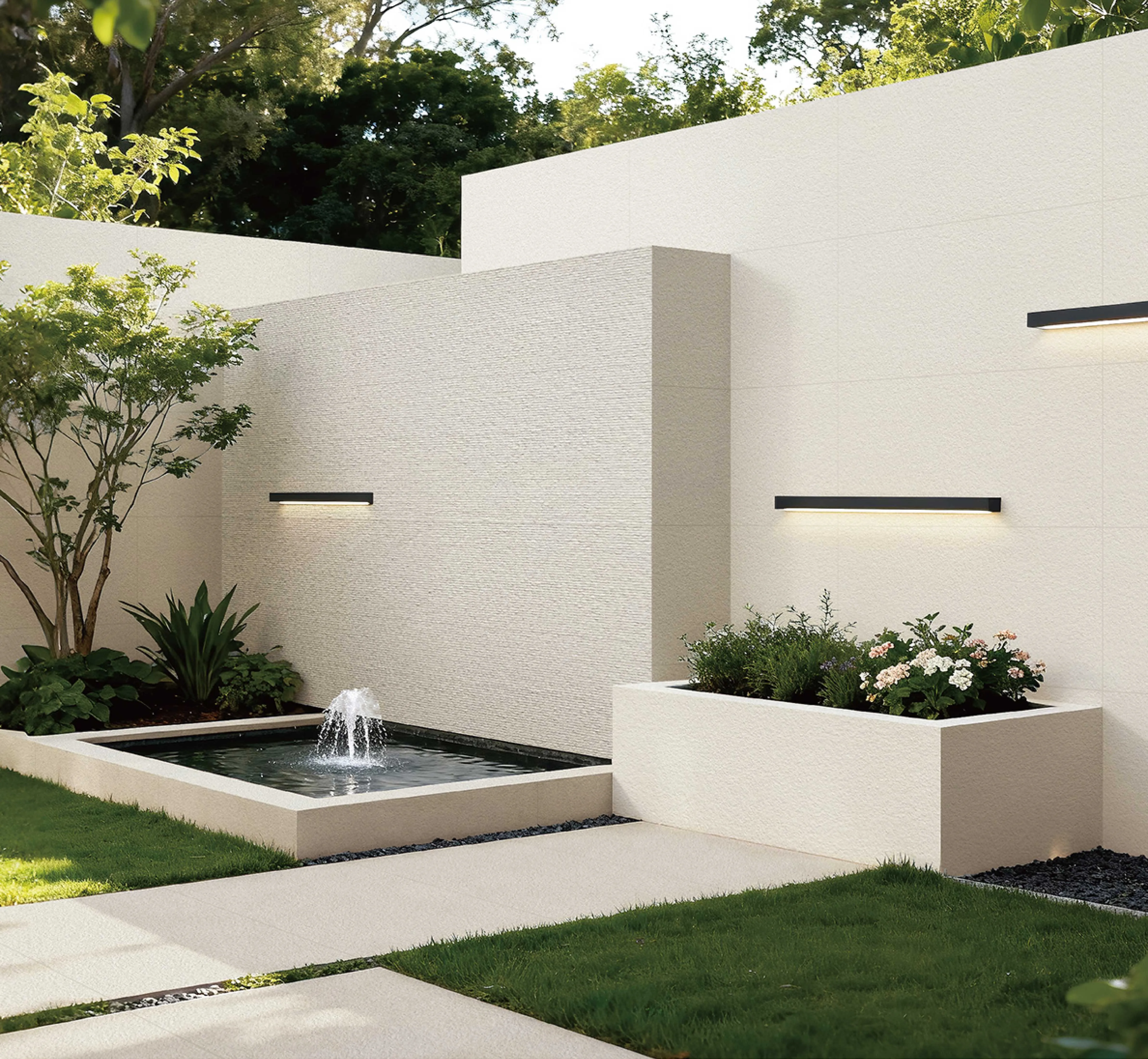 Ivory Grey Limestone Stone-Look Porcelain Tile for Wall and Floor