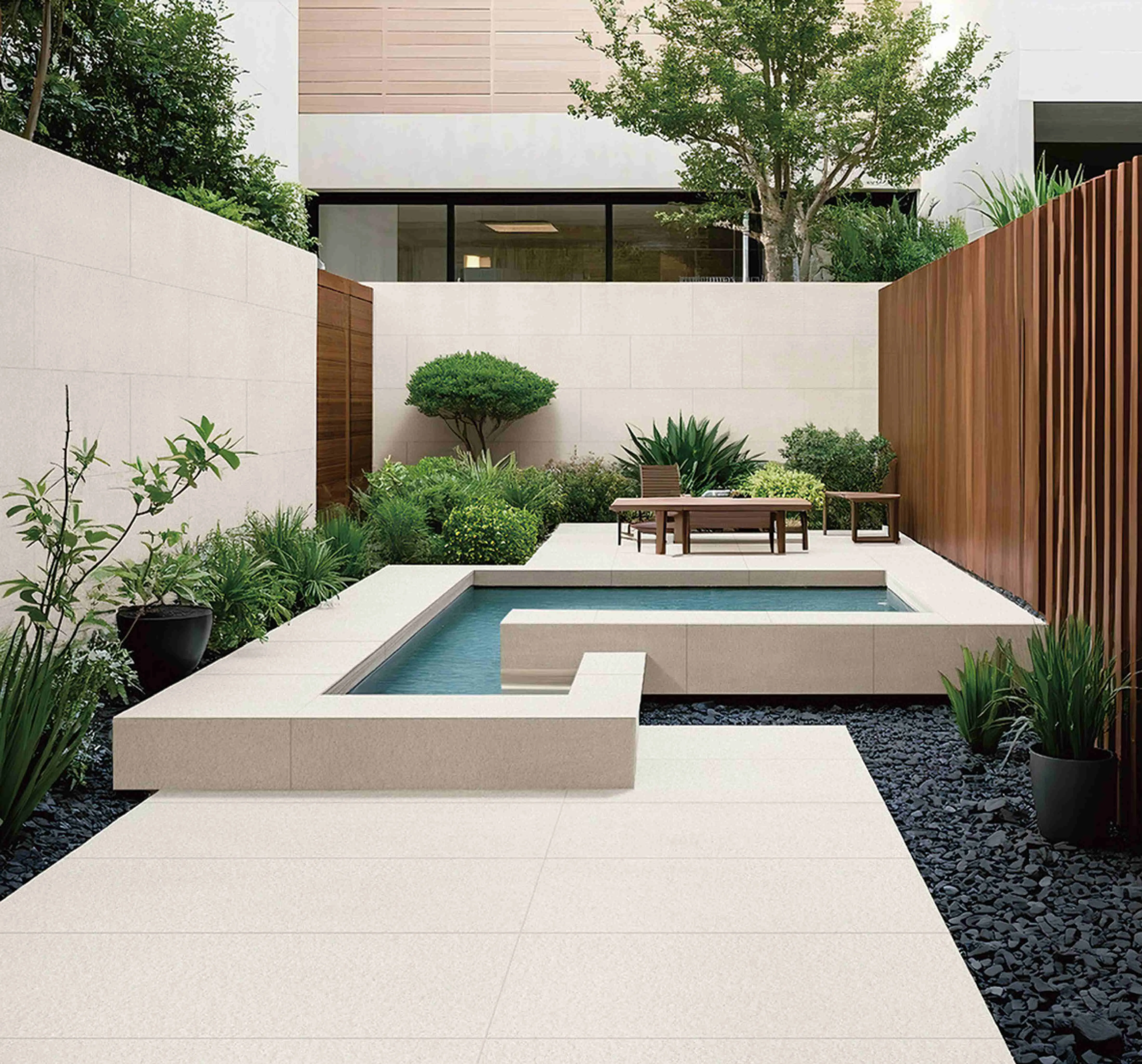 Light Beige Sandstone-Look Outdoor Porcelain Pavers for Wall and Floor