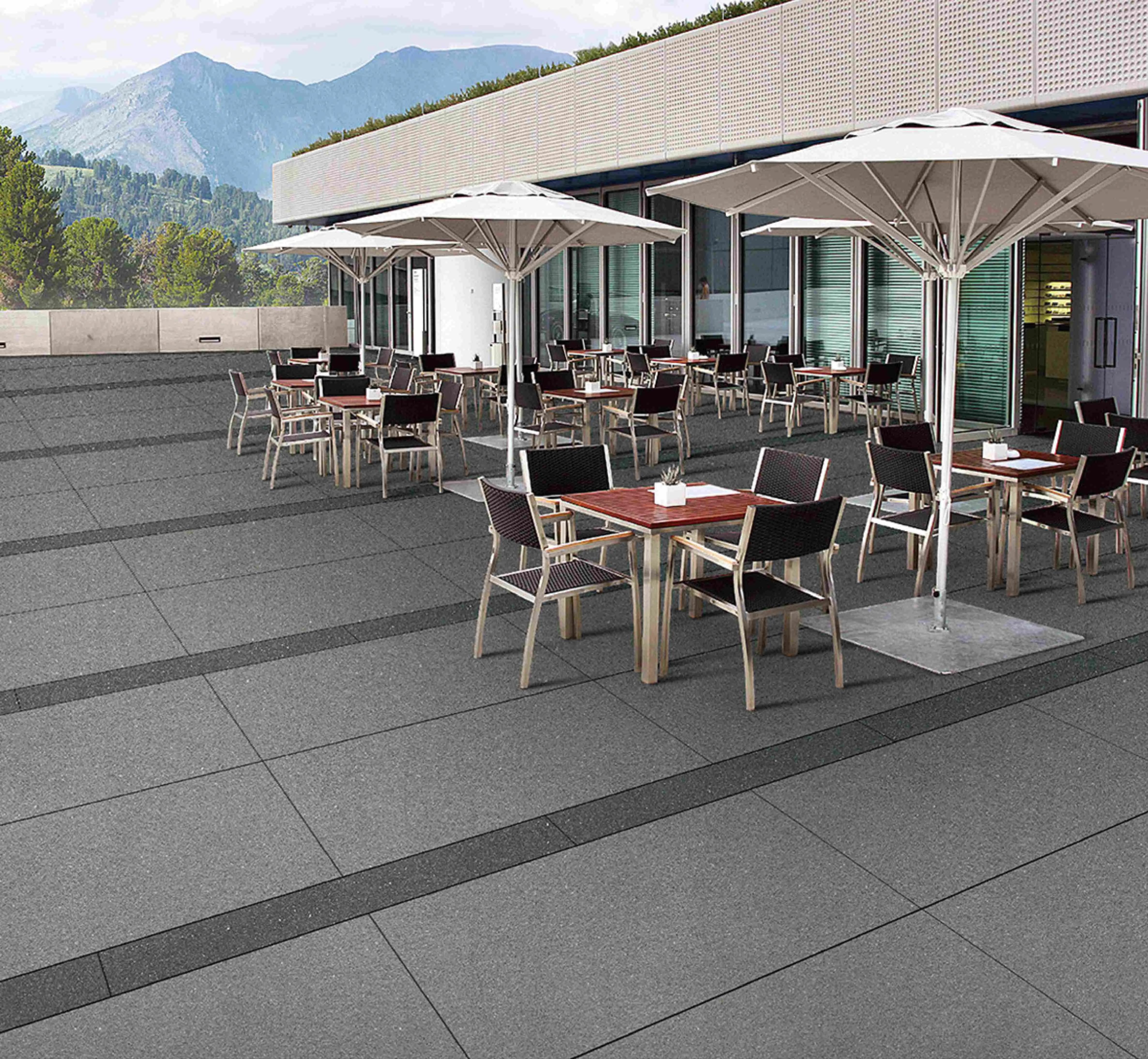 Warm Ivory Beige Sandstone-Look Outdoor Porcelain Pavers for Wall and Floor