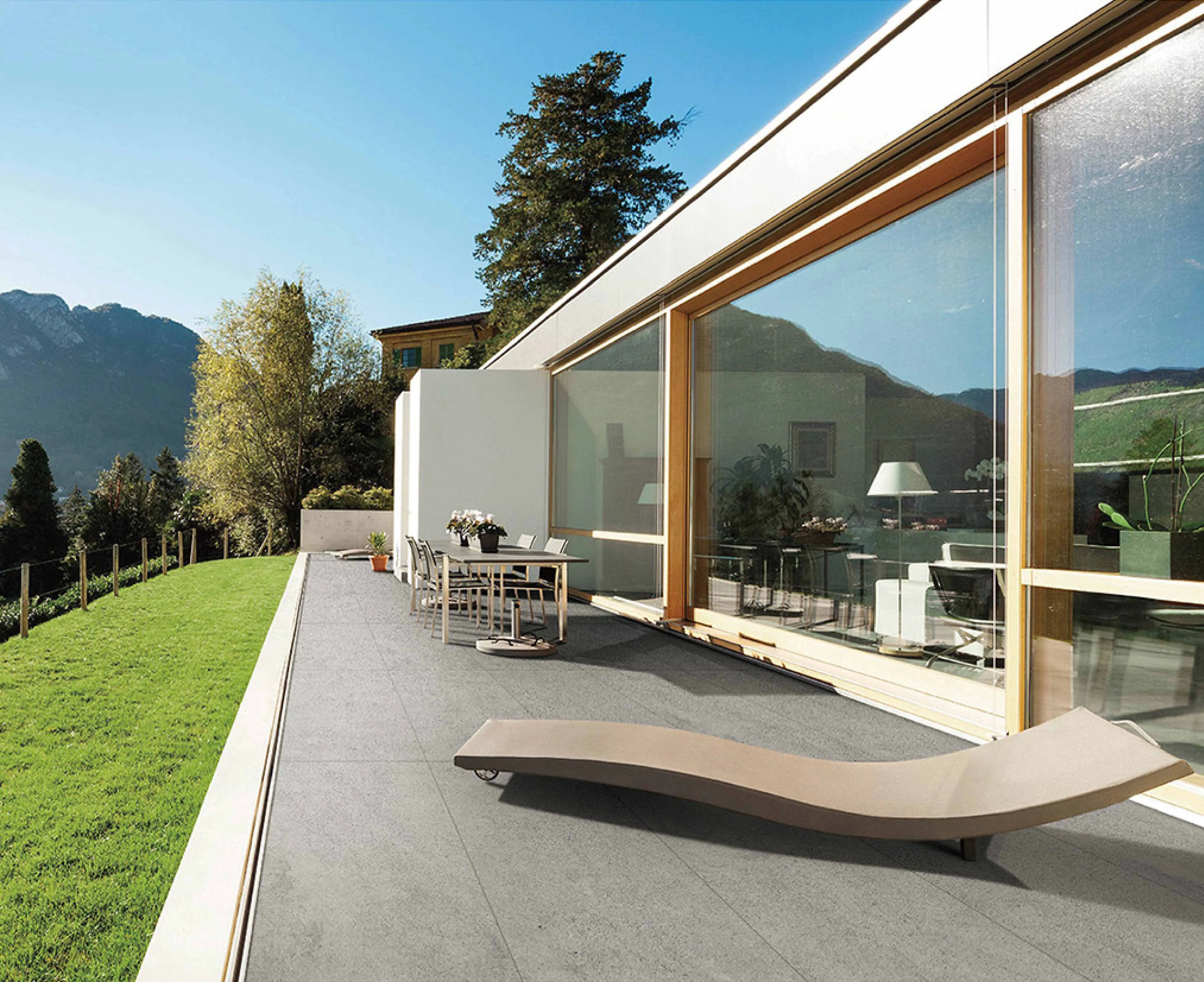 Ash Grey Granite Stone-Look Outdoor Porcelain Pavers for Wall and Floor