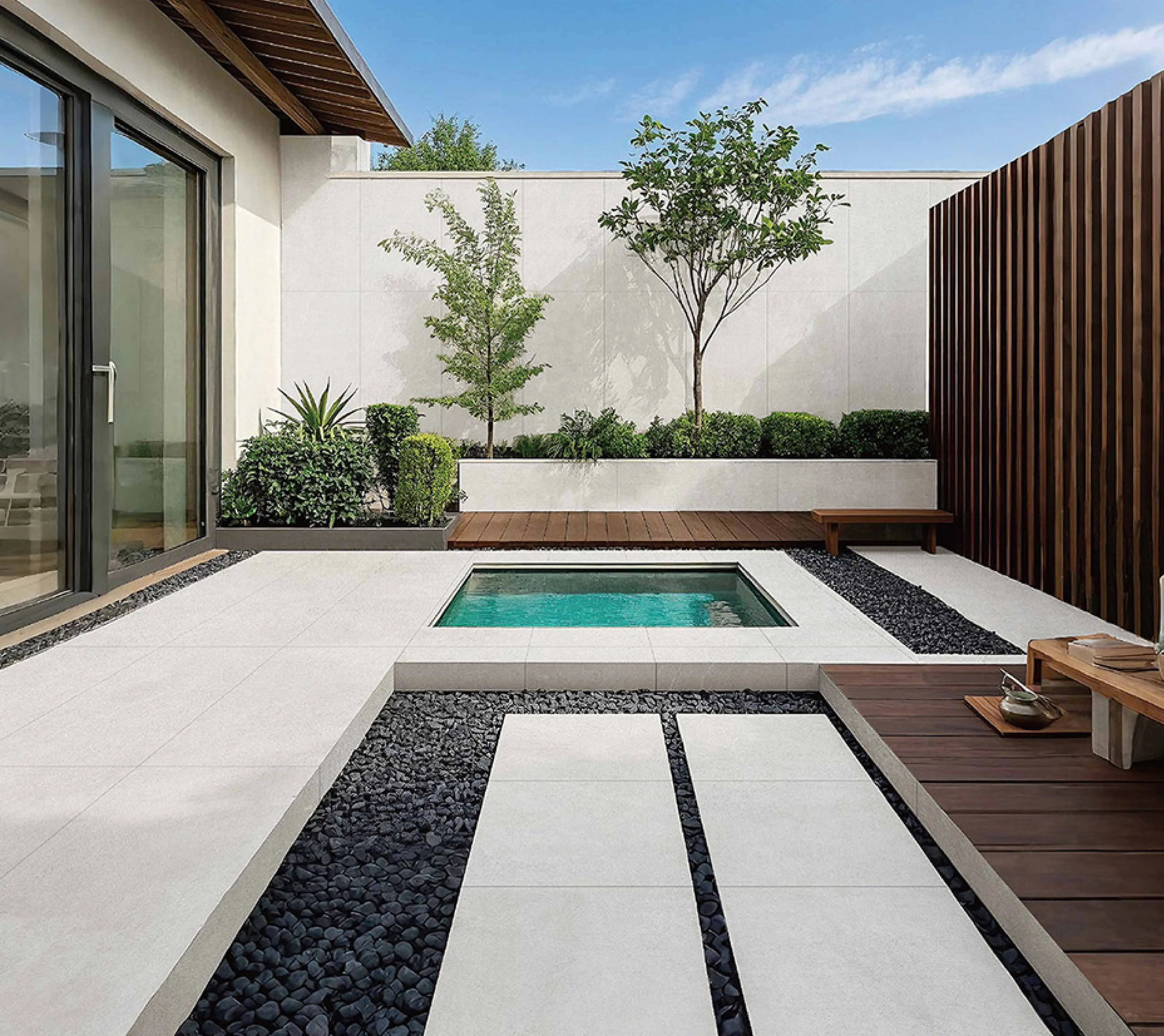 Silver Mist Grey Limestone Stone-Look Outdoor Porcelain Pavers for Wall and Floor