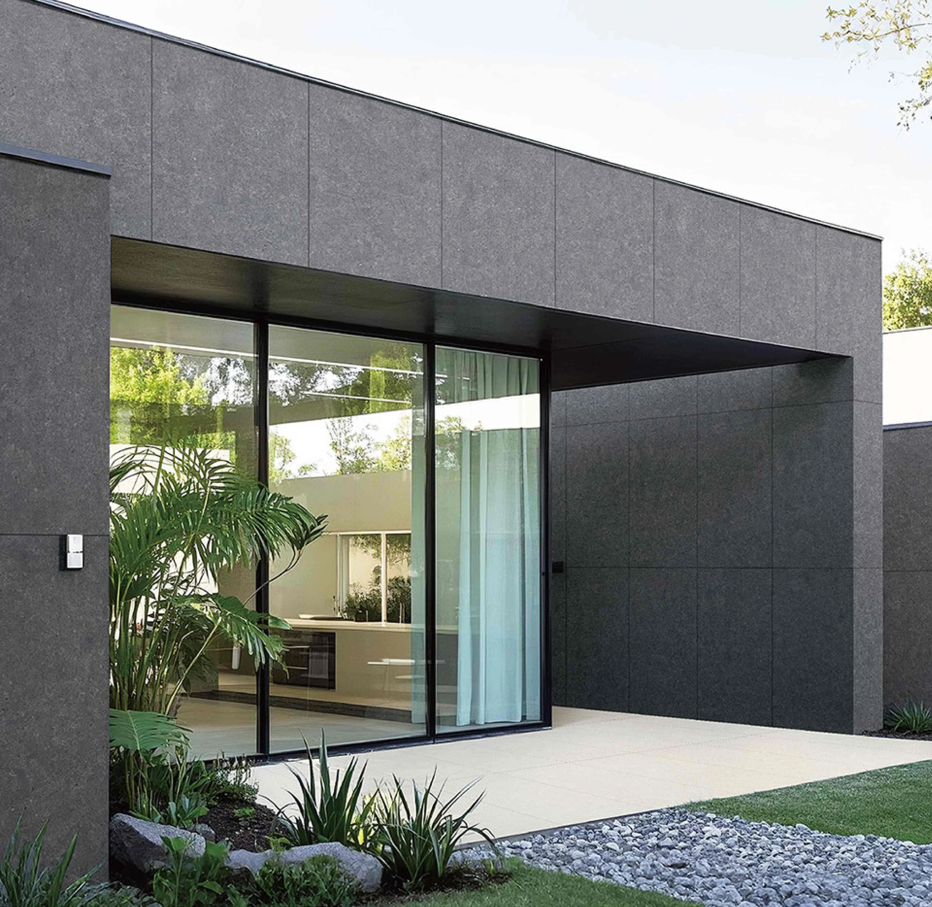 Charcoal Taupe Fossil Limestone Stone-Look Outdoor Porcelain Pavers for Wall and Floor