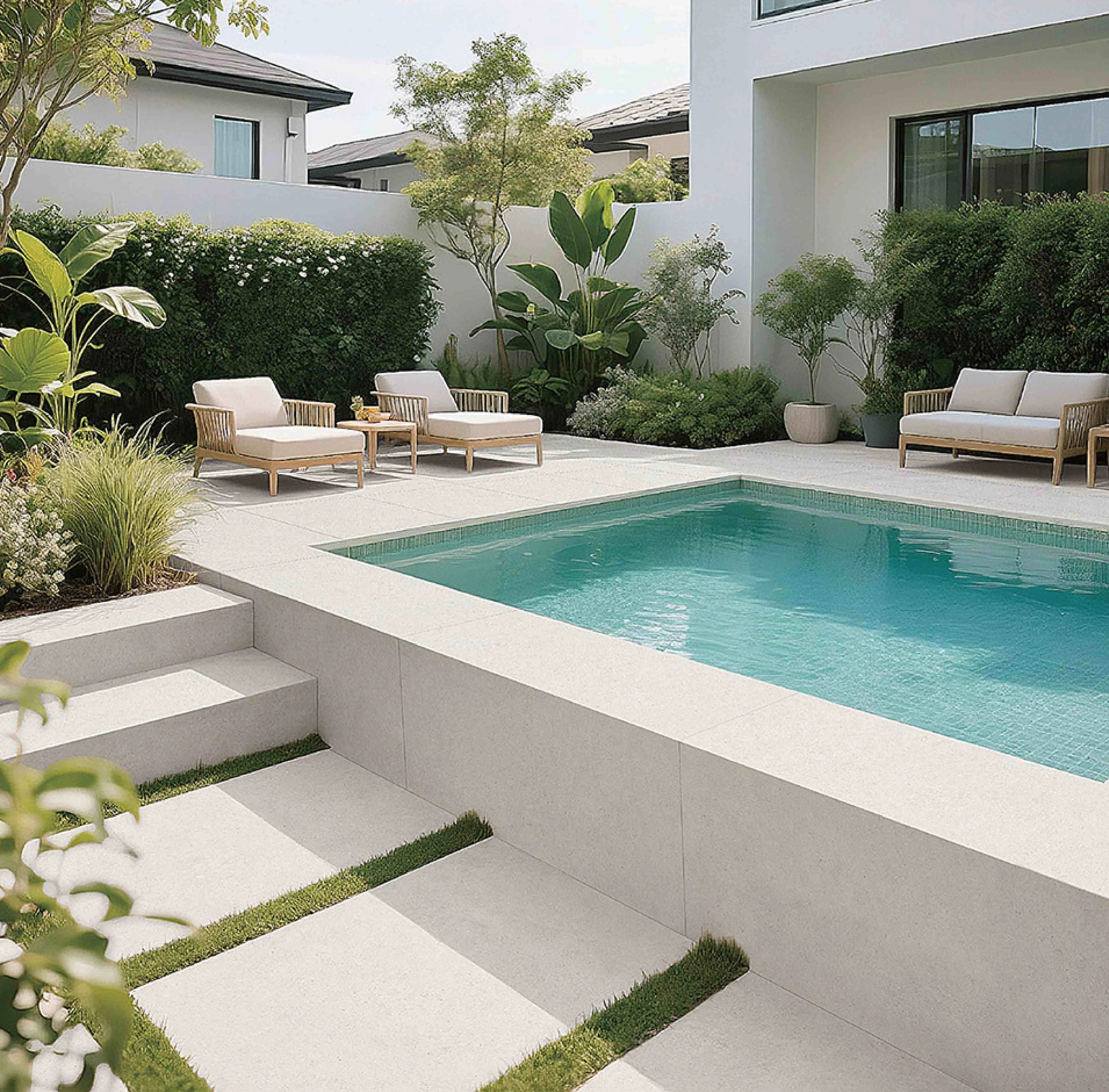 Soft Ivory White Limestone Stone-Look Outdoor Porcelain Pavers for Wall and Floor