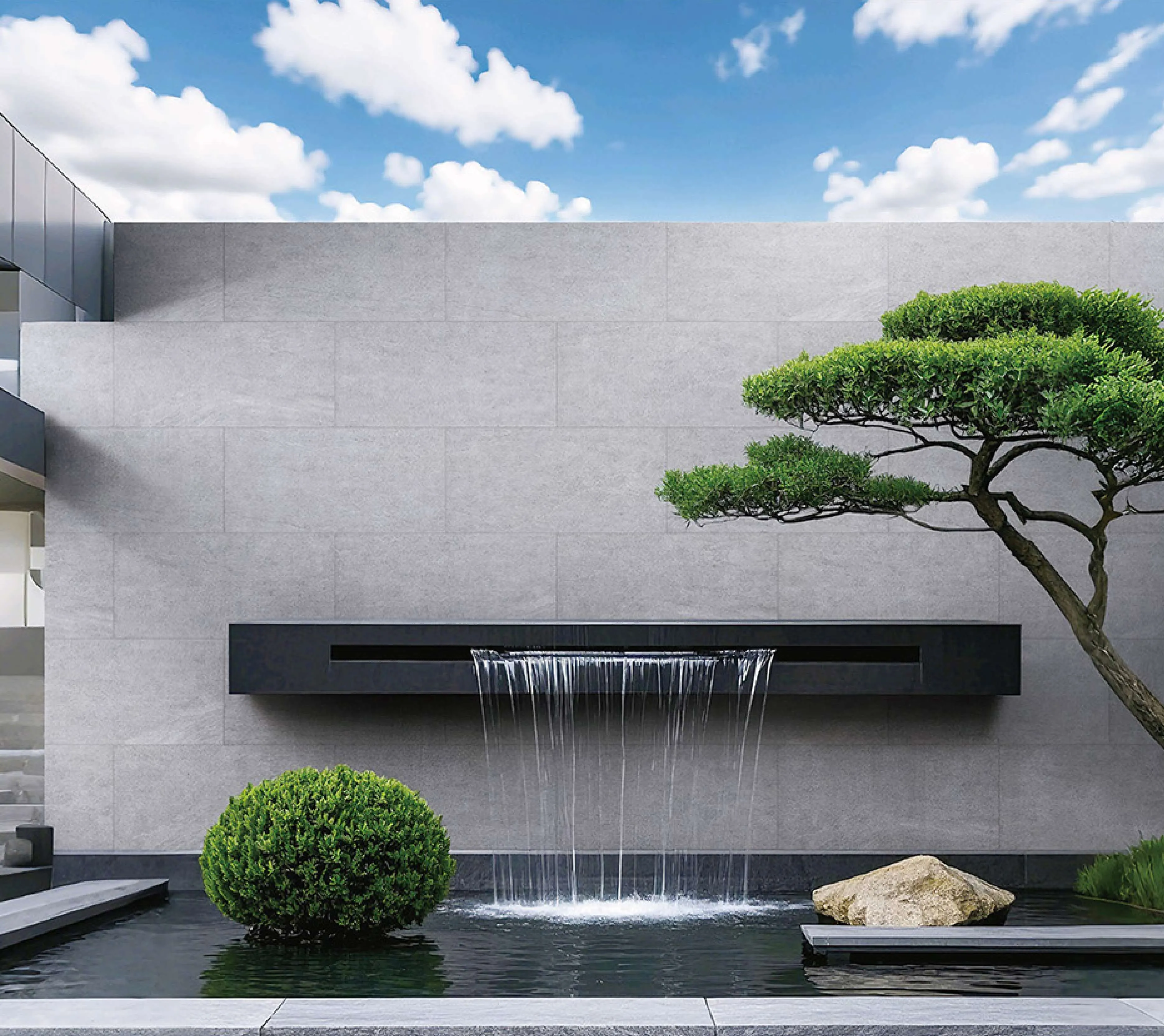 Silver Mist Grey Limestone Stone-Look Outdoor Porcelain Pavers for Wall and Floor