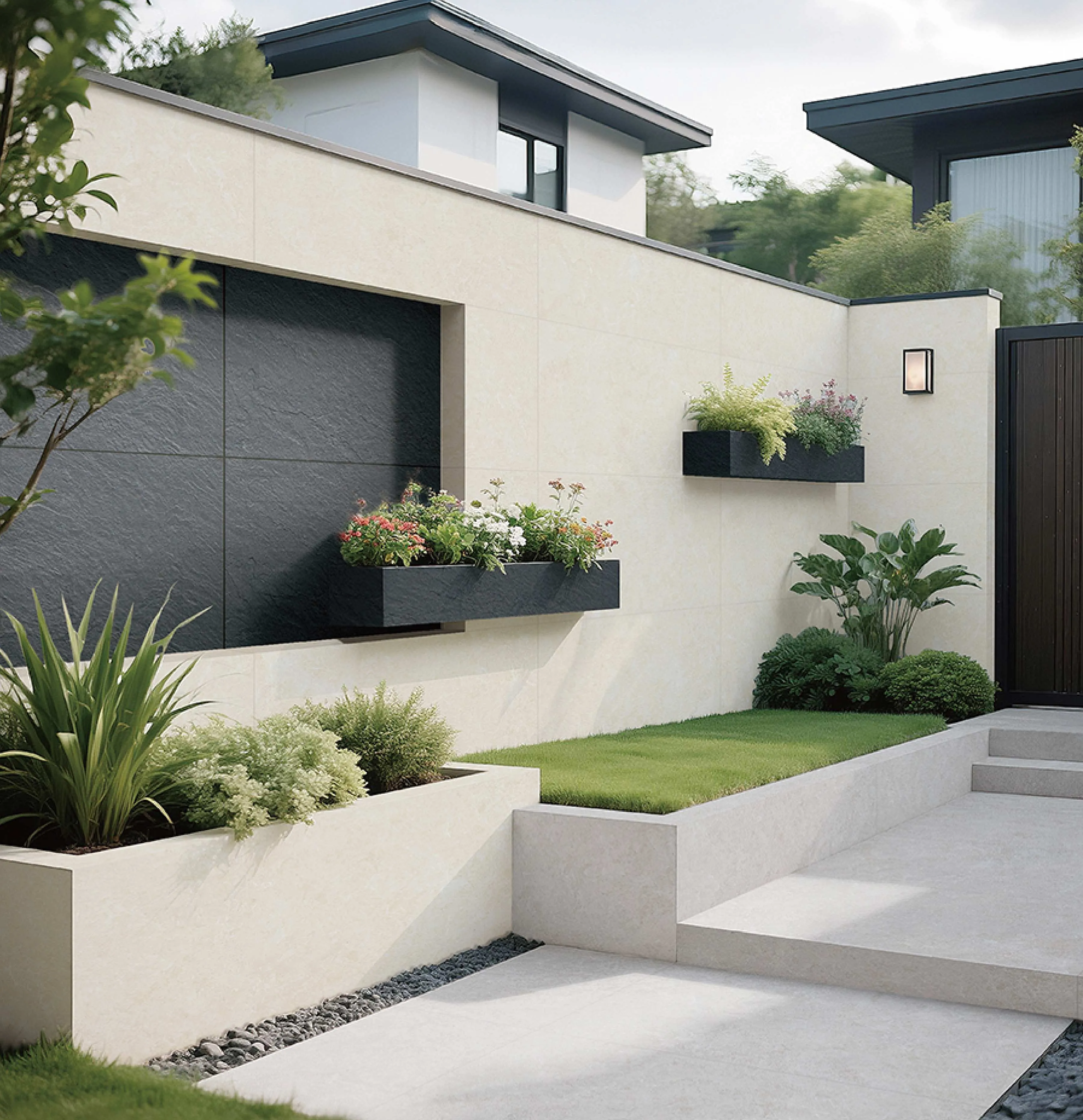 Creamy Ivory Beige Fossil Limestone Stone-Look Outdoor Porcelain Pavers for Wall and Floor