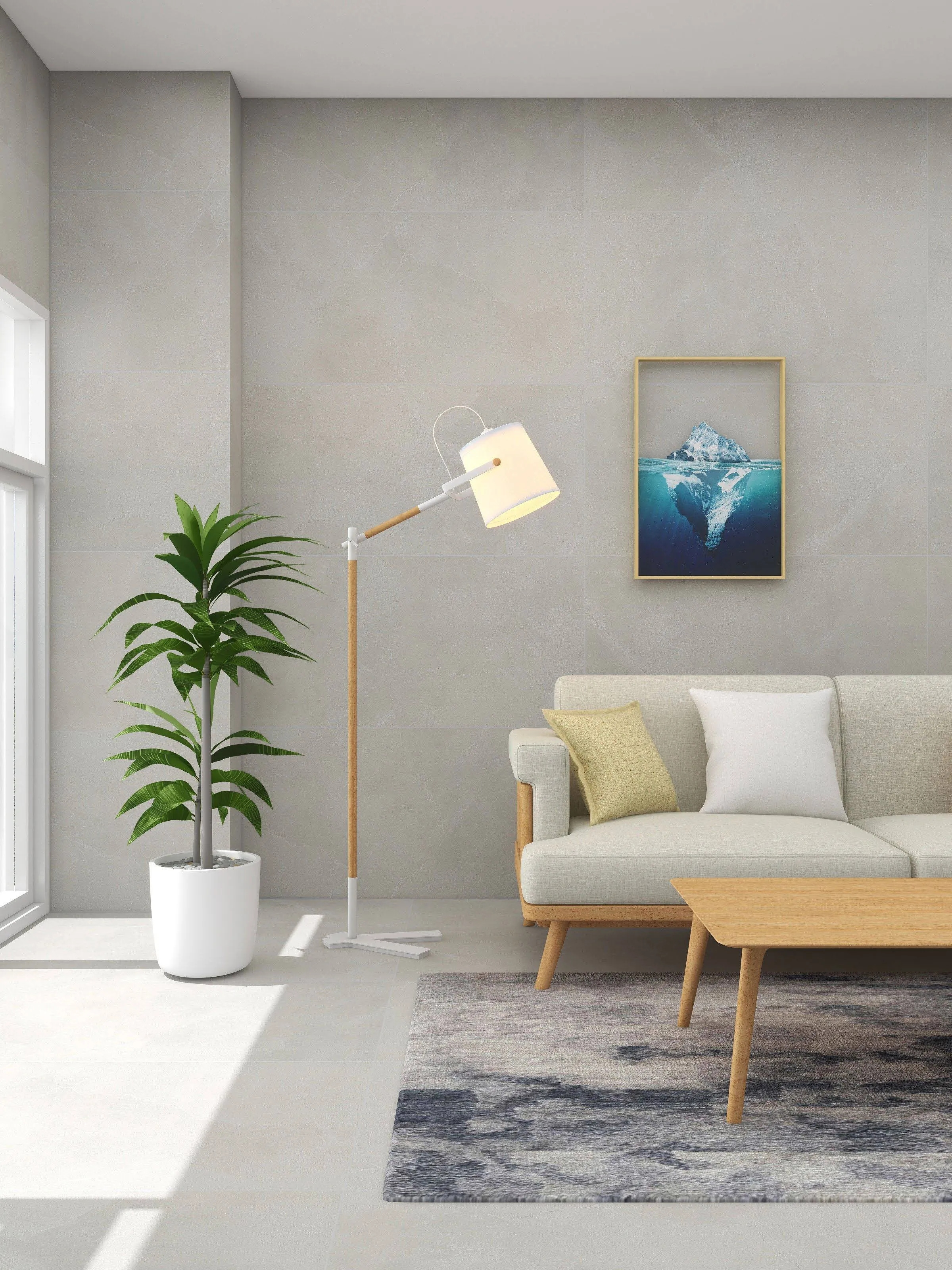 Pearl Grey Sandstone-Look Porcelain Wall/Floor Tile