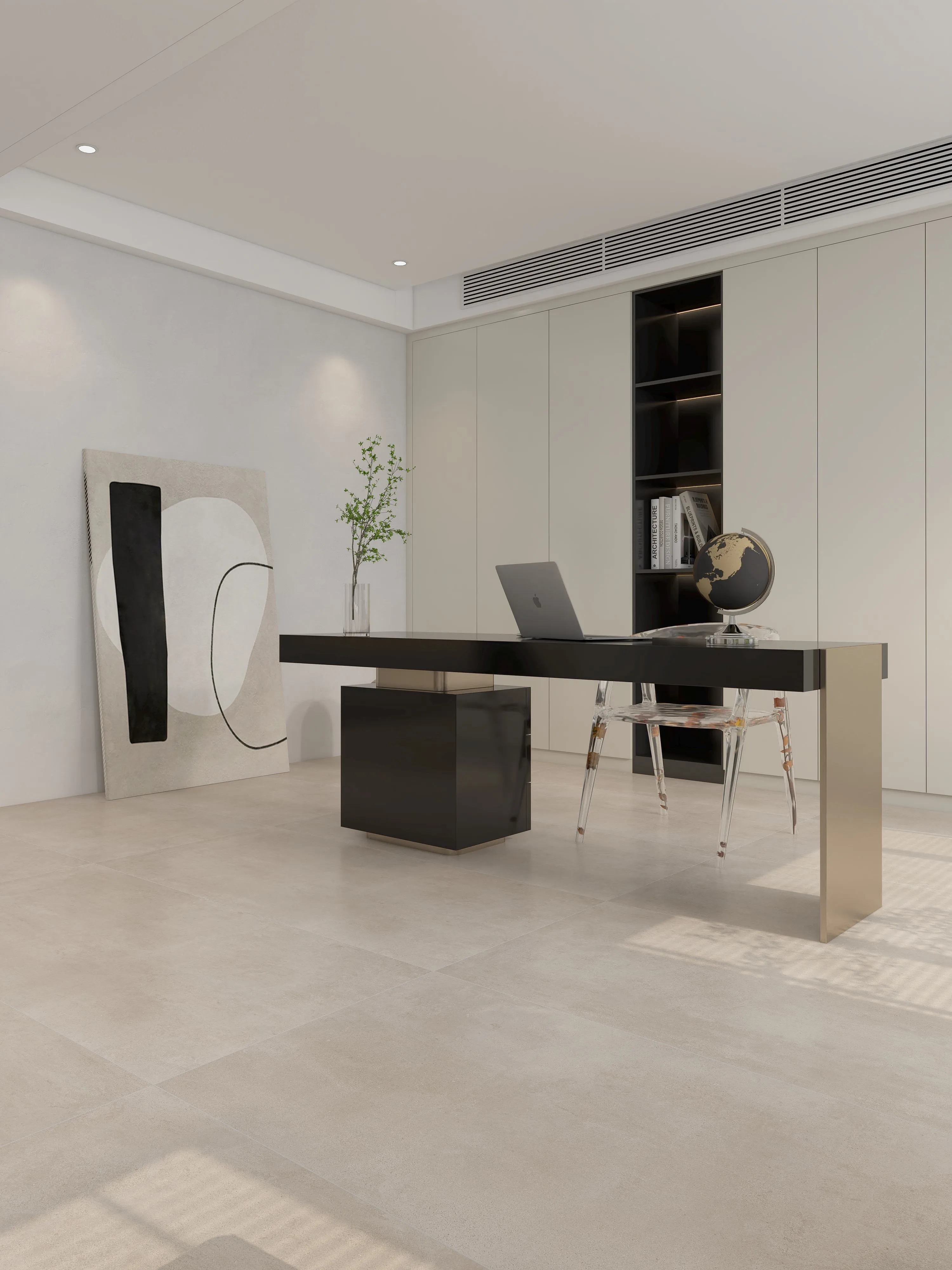 Warm Beige Sandstone-Look Porcelain Wall/Floor Tile