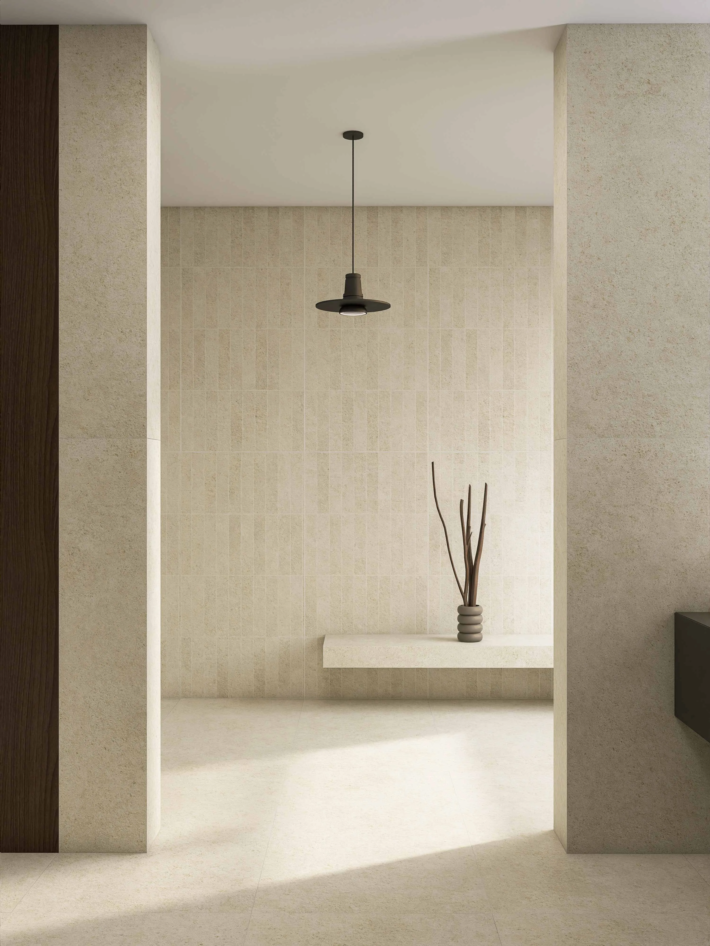 Light Greige Limestone Cement-Look Porcelain Wall/Floor Tile