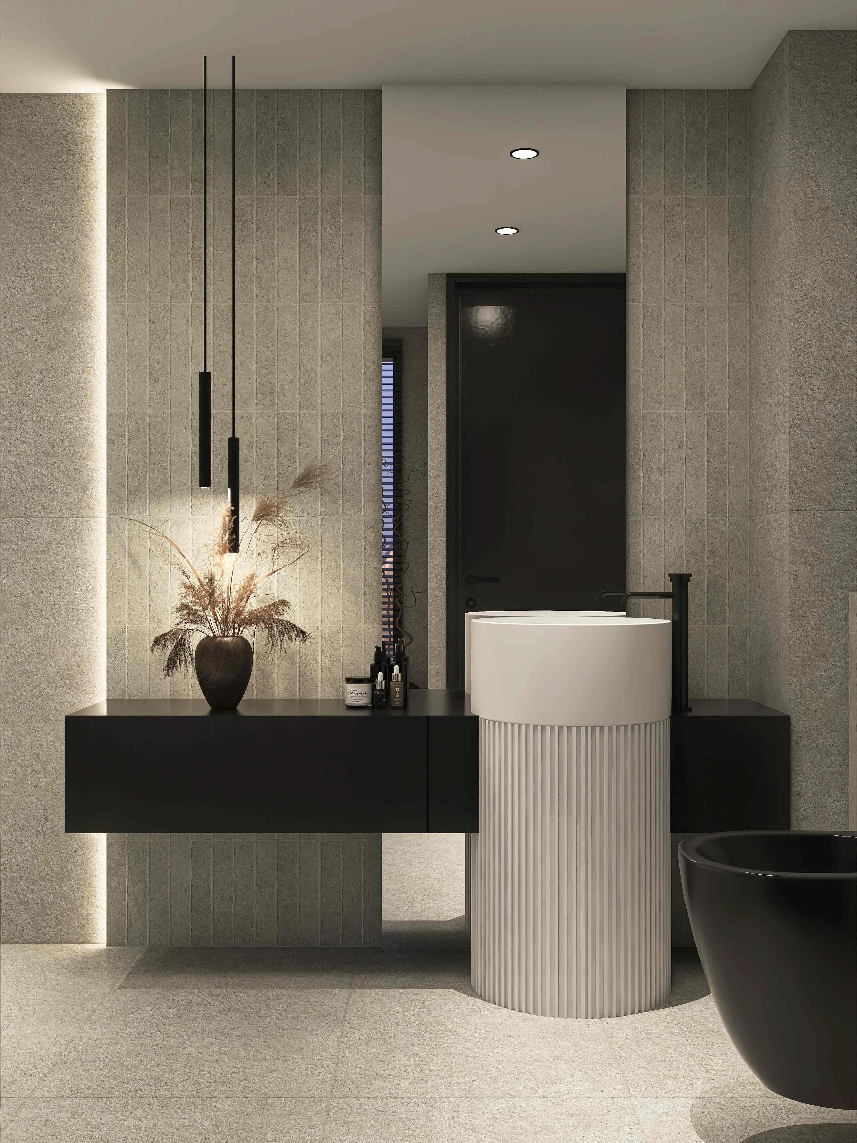 Light Silver Grey Limestone Cement-Look Porcelain Wall/Floor Tile