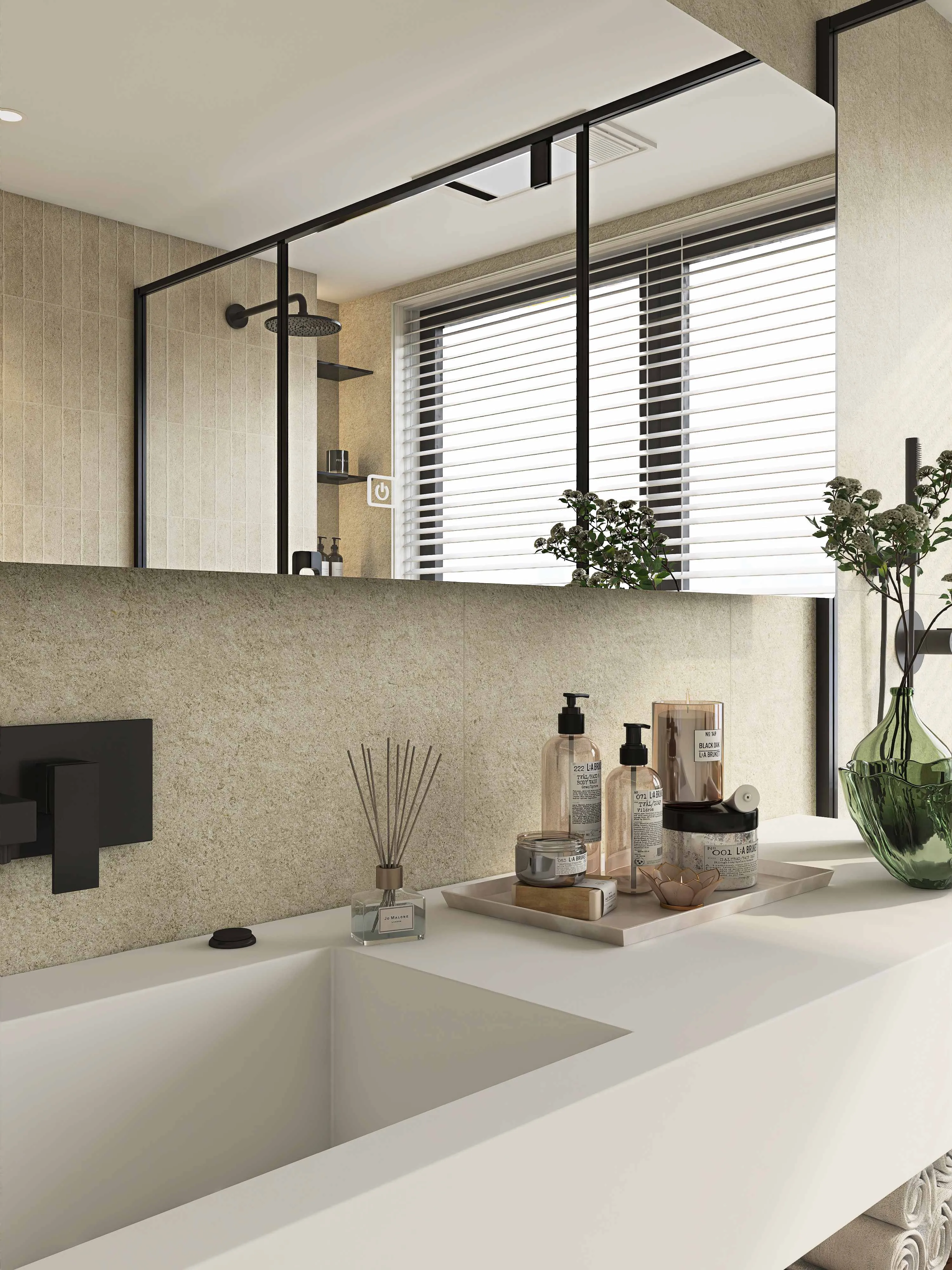 Light Warm Greige Limestone Cement-Look Porcelain Wall/Floor Tile