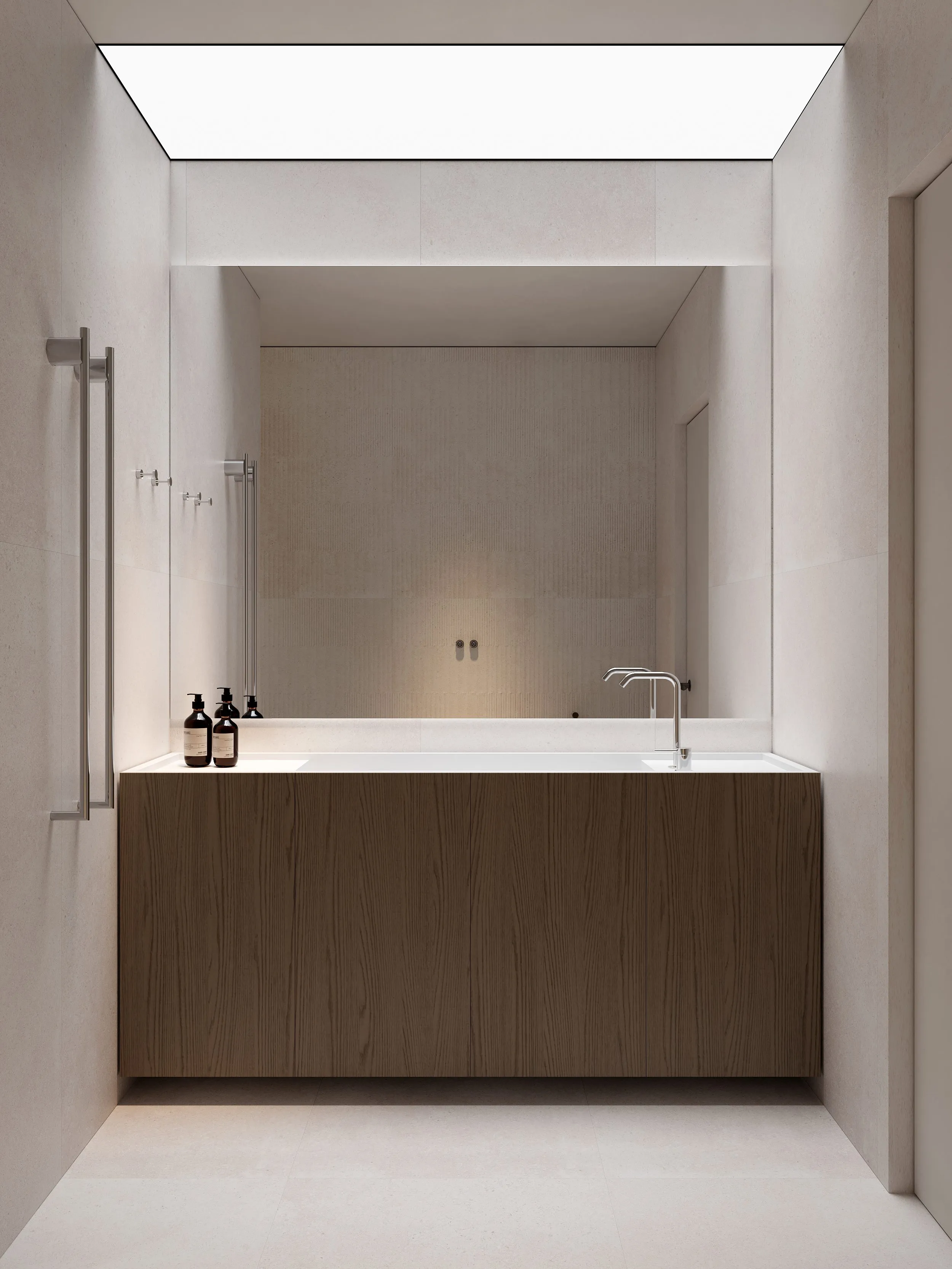 Light Ivory Limestone Cement-Look Porcelain Wall/Floor Tile