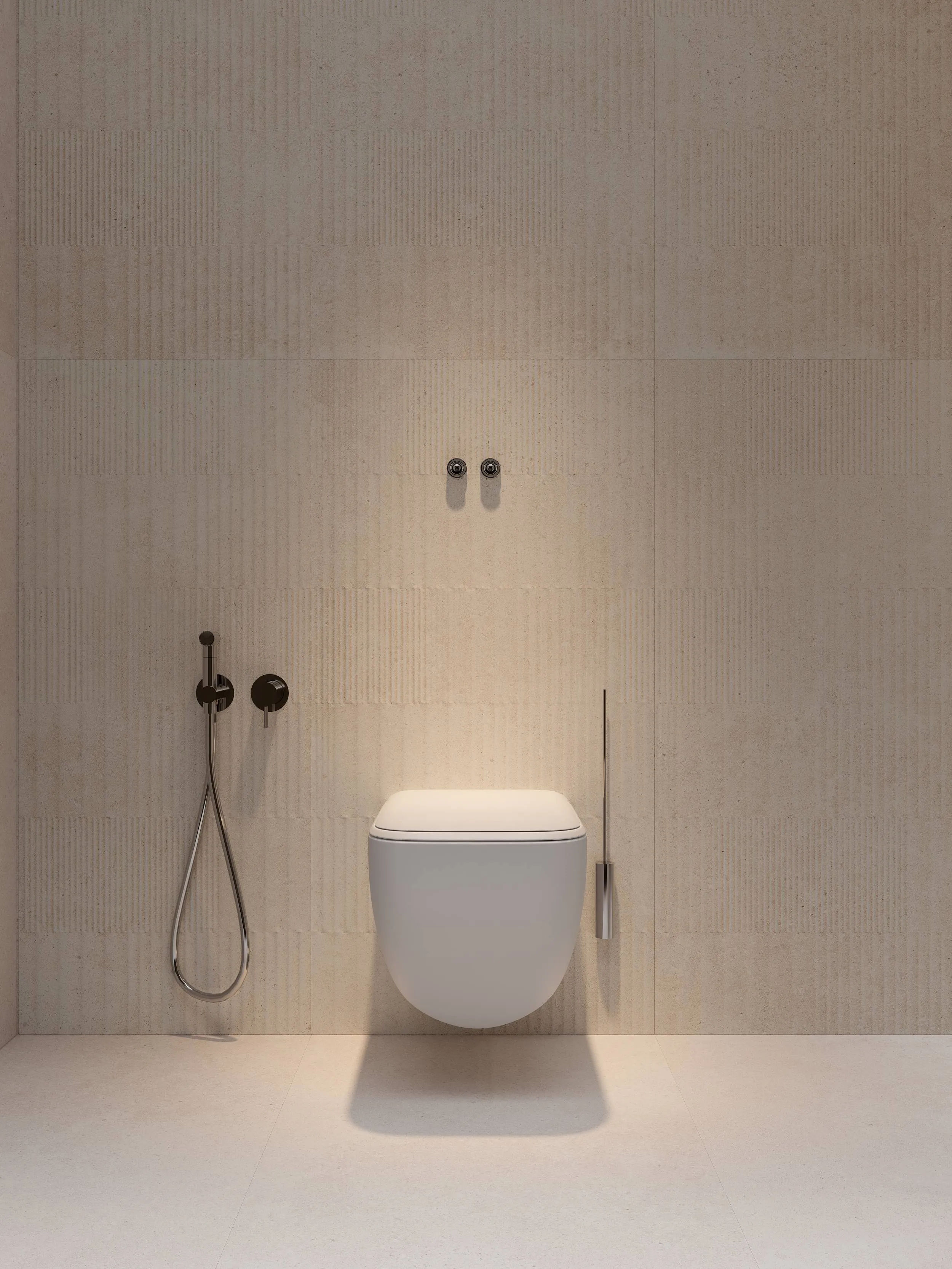 Light Ivory Limestone Cement-Look Porcelain Wall/Floor Tile