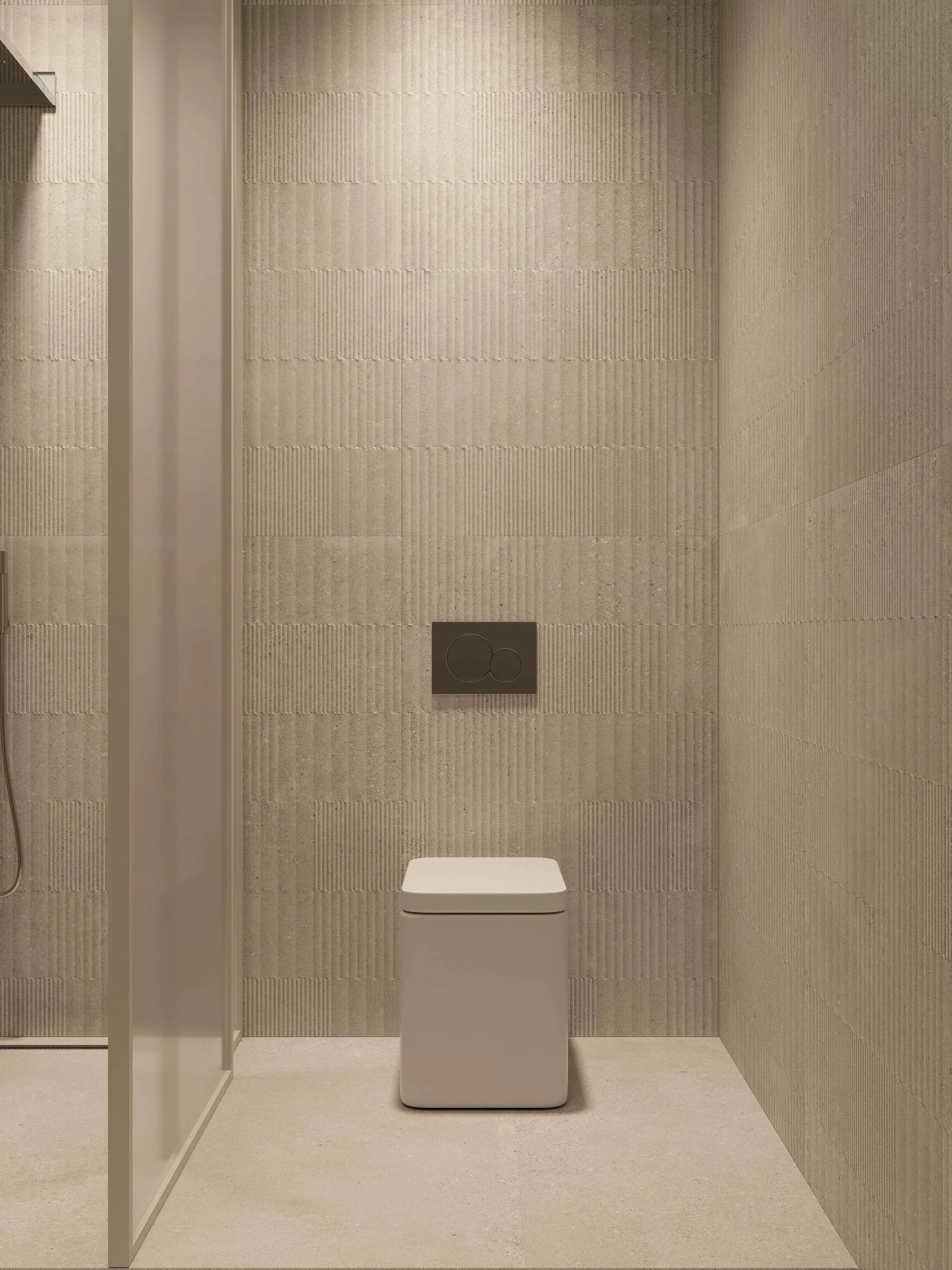 Light Warm Beige Limestone Cement-Look Porcelain Wall/Floor Tile