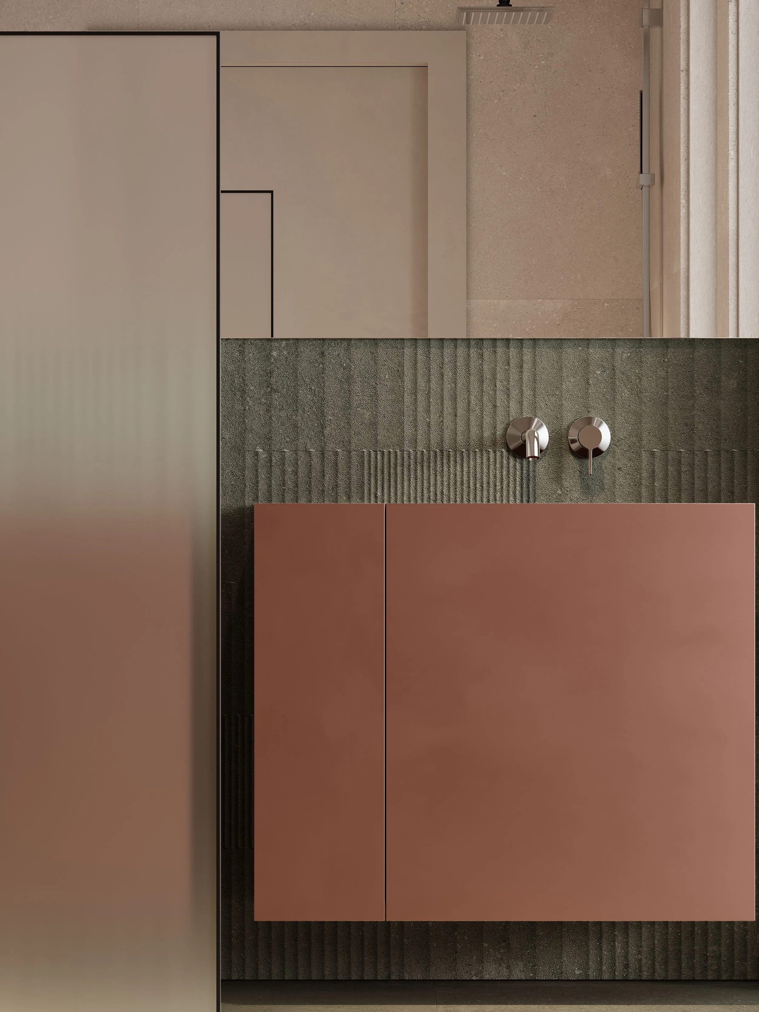 Muted Sage Grey Limestone Cement-Look Porcelain Wall/Floor Tile