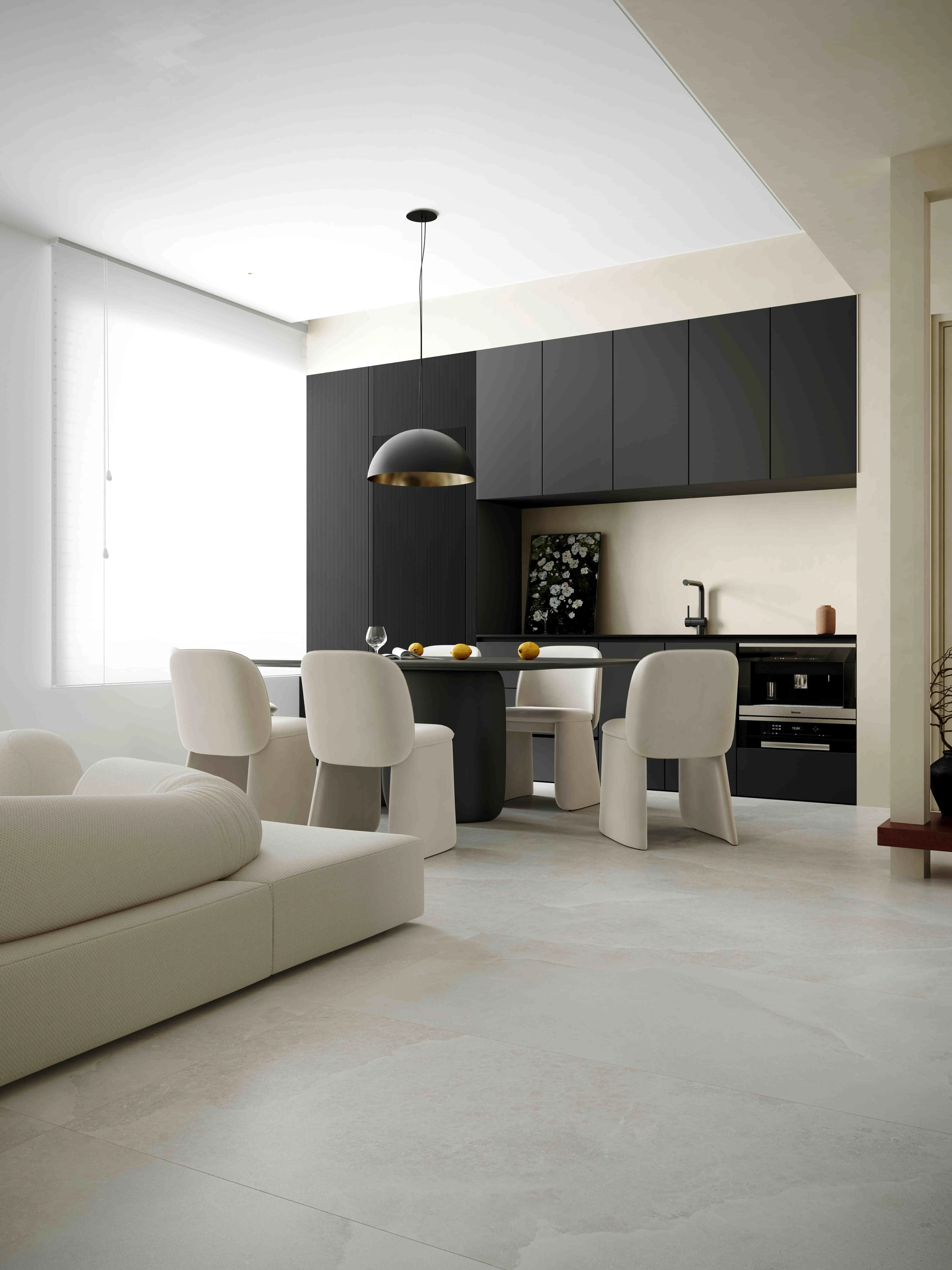 Pearl White Sandstone-Look Porcelain Wall/Floor Tile