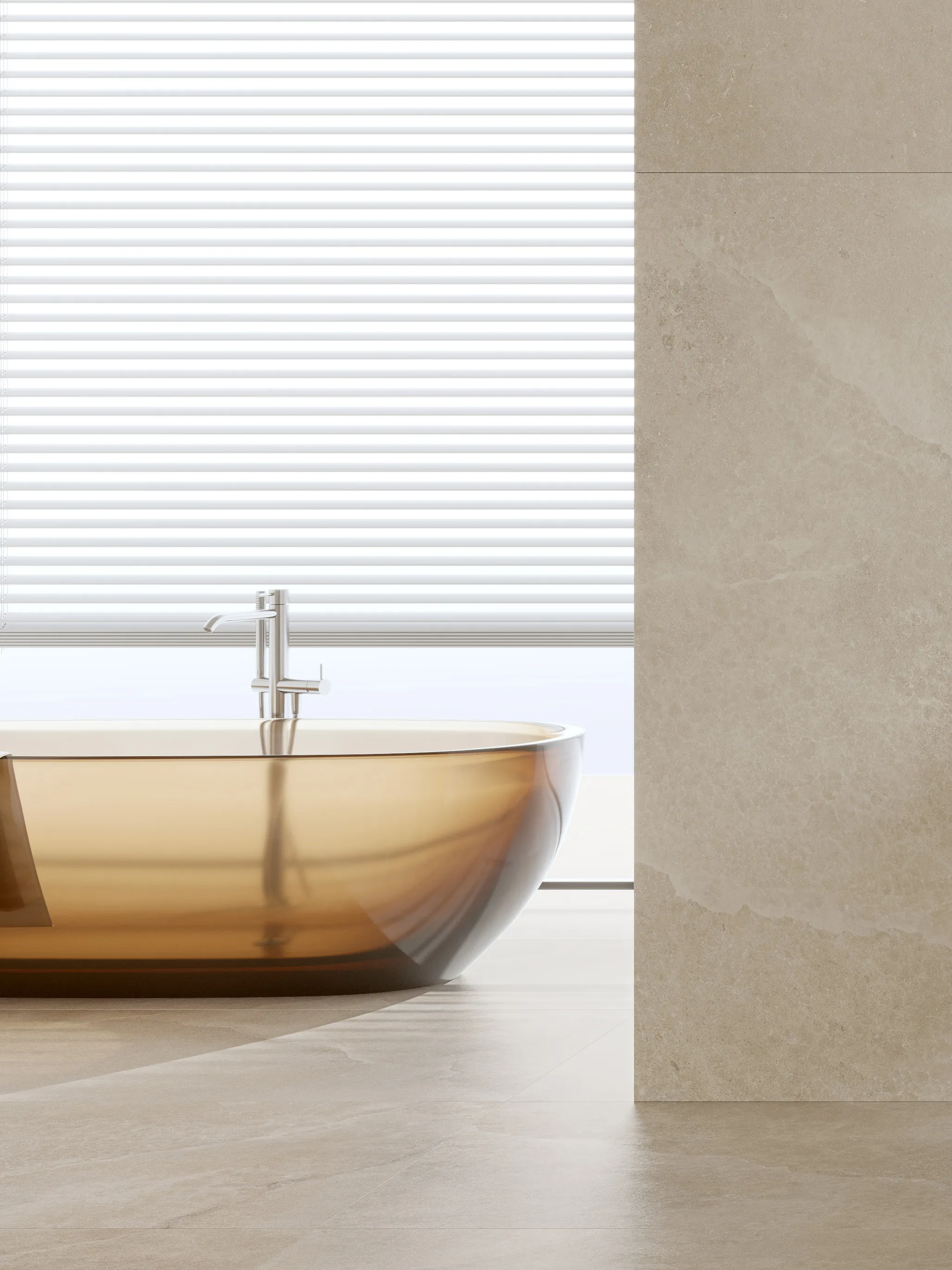 Soft Cream White Sandstone-Look Porcelain Wall/Floor Tile