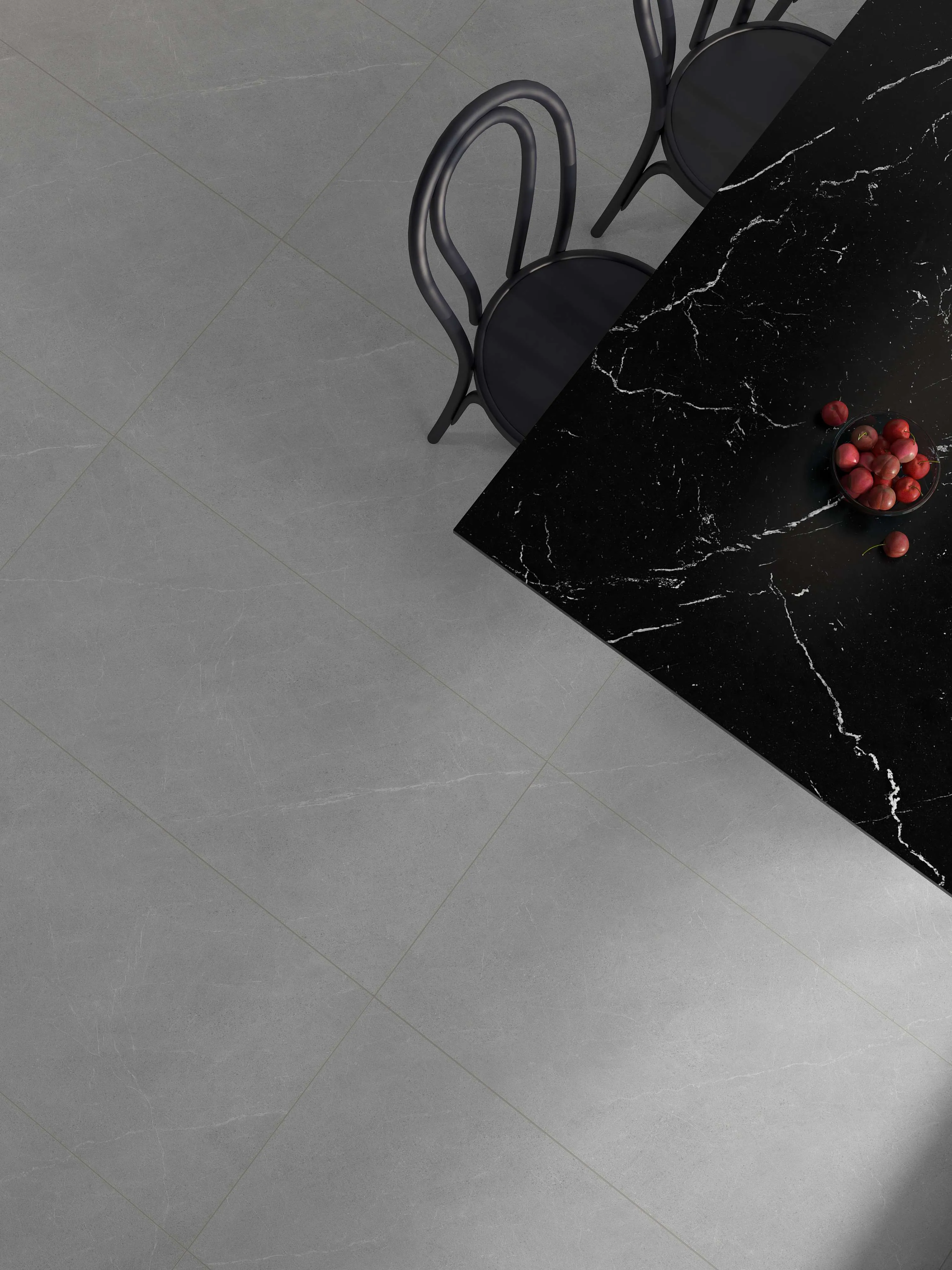 Light Silver Grey Sandstone-Look Porcelain Wall/Floor Tile