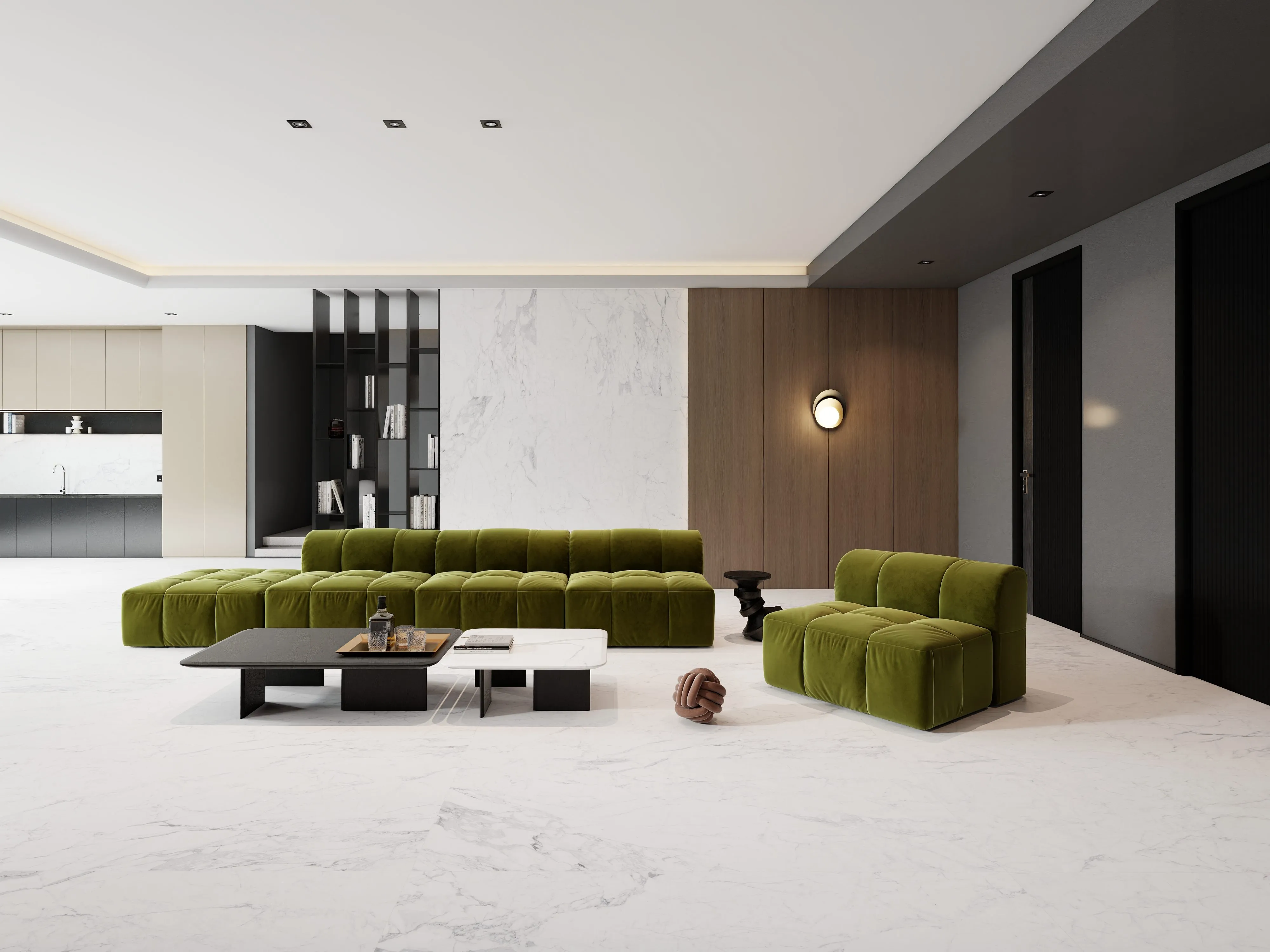 Pure White Statuario Marble-Look Porcelain Wall/Floor Tile