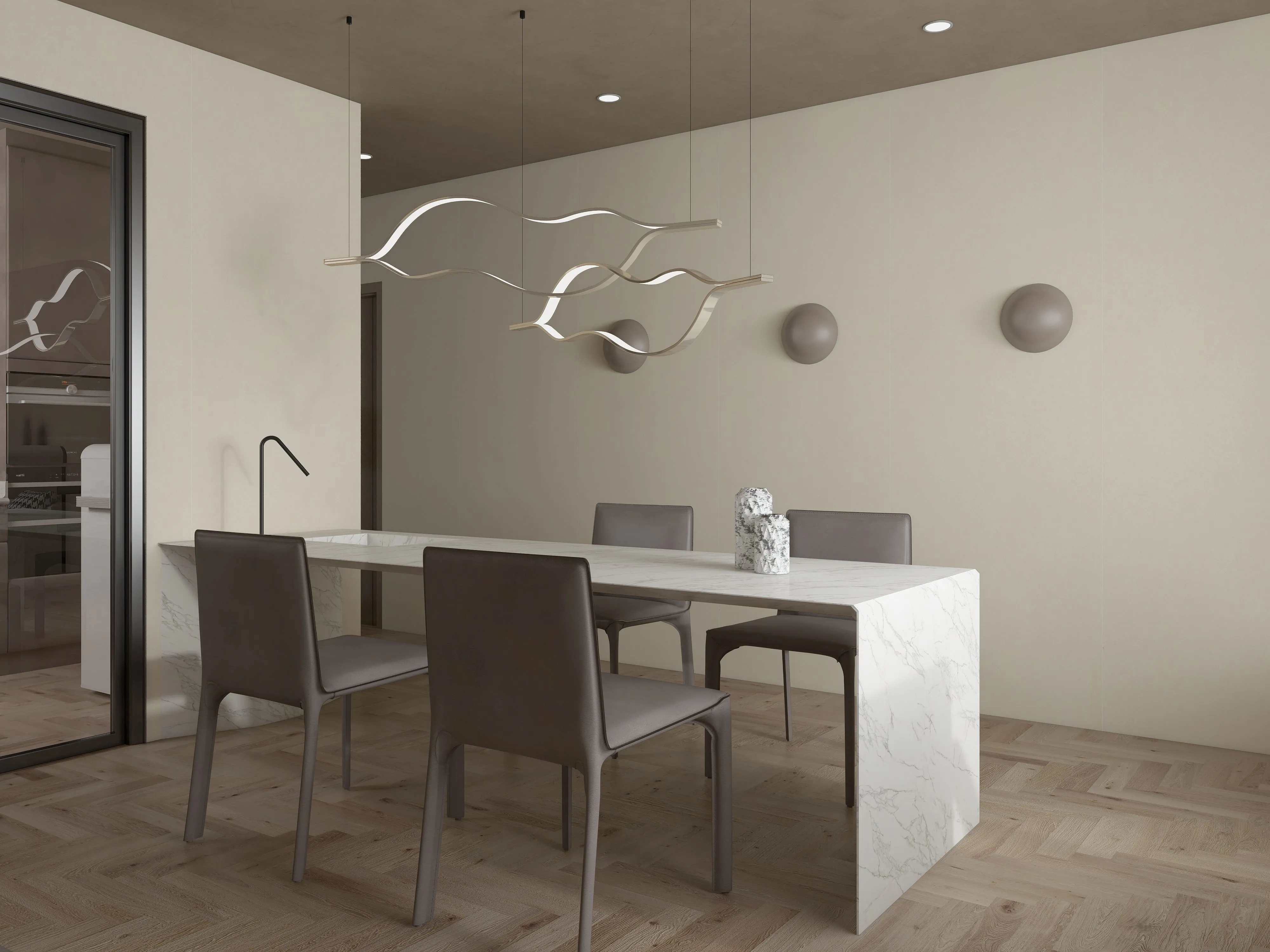 Warm Cream Plaster-Look Sintered Stone