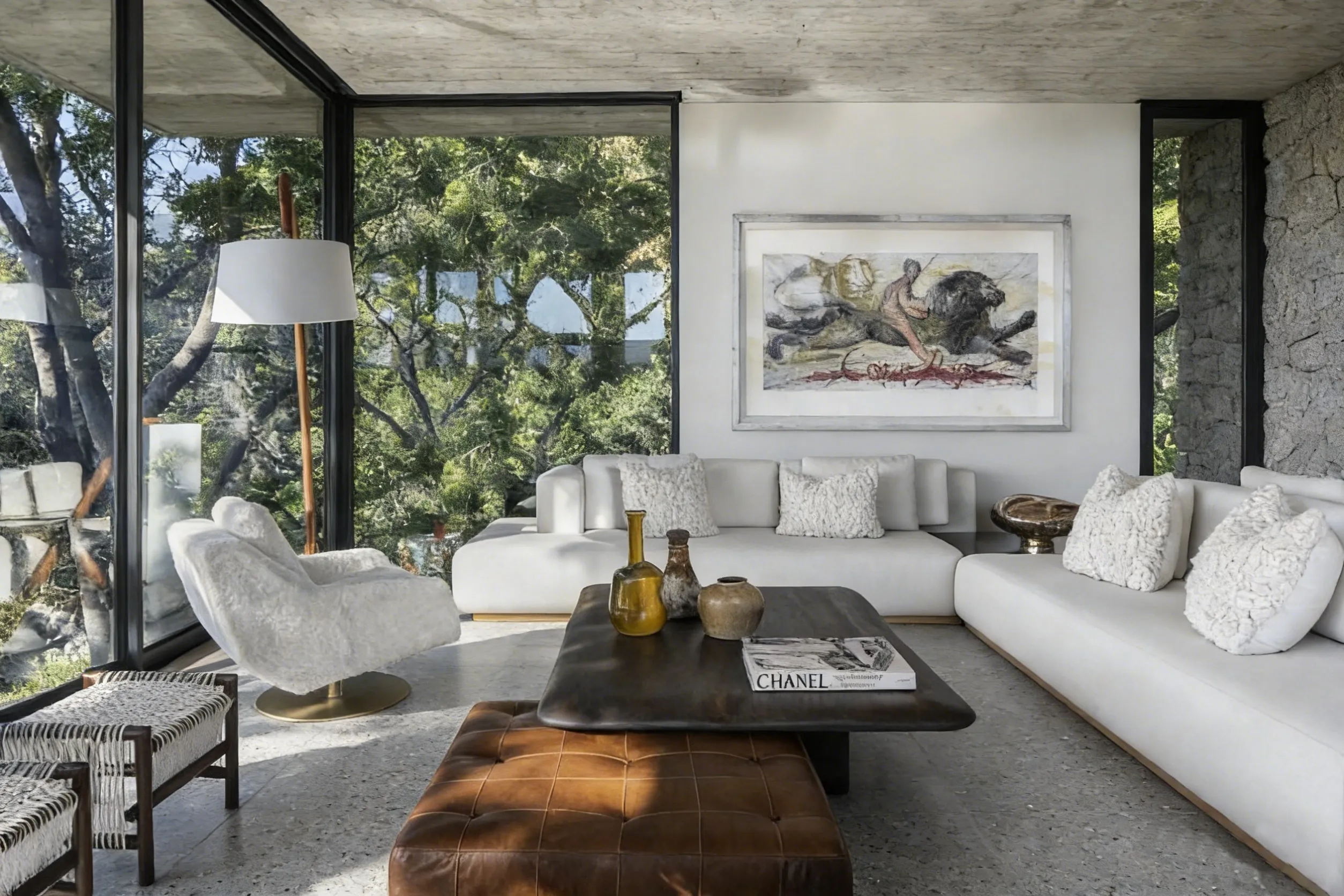 Graphite Grey Basalt Terrazzo-Look Porcelain Tile for Wall and Floor