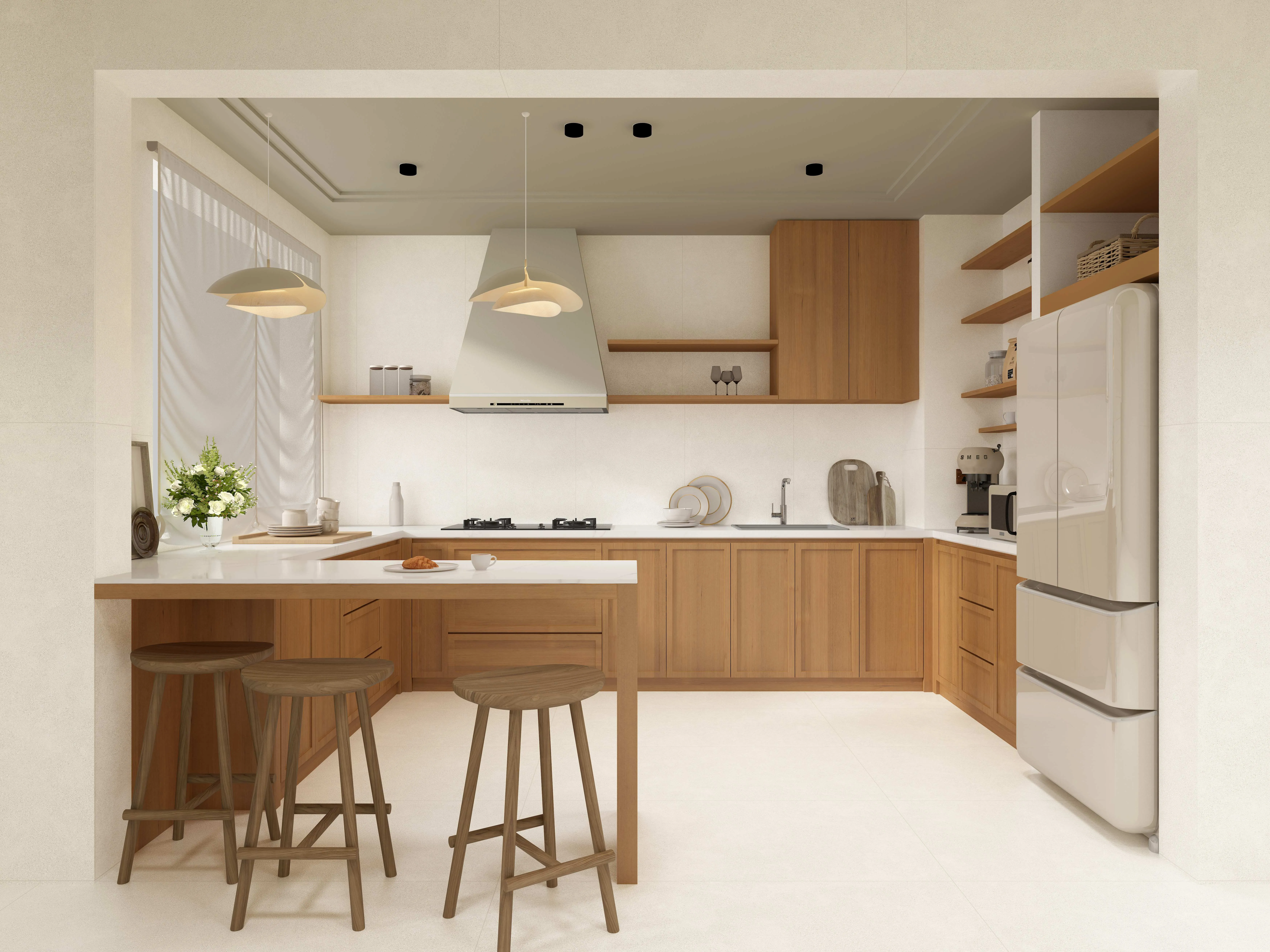 Ivory White Solid Color Matte Porcelain Tile for Wall and Floor