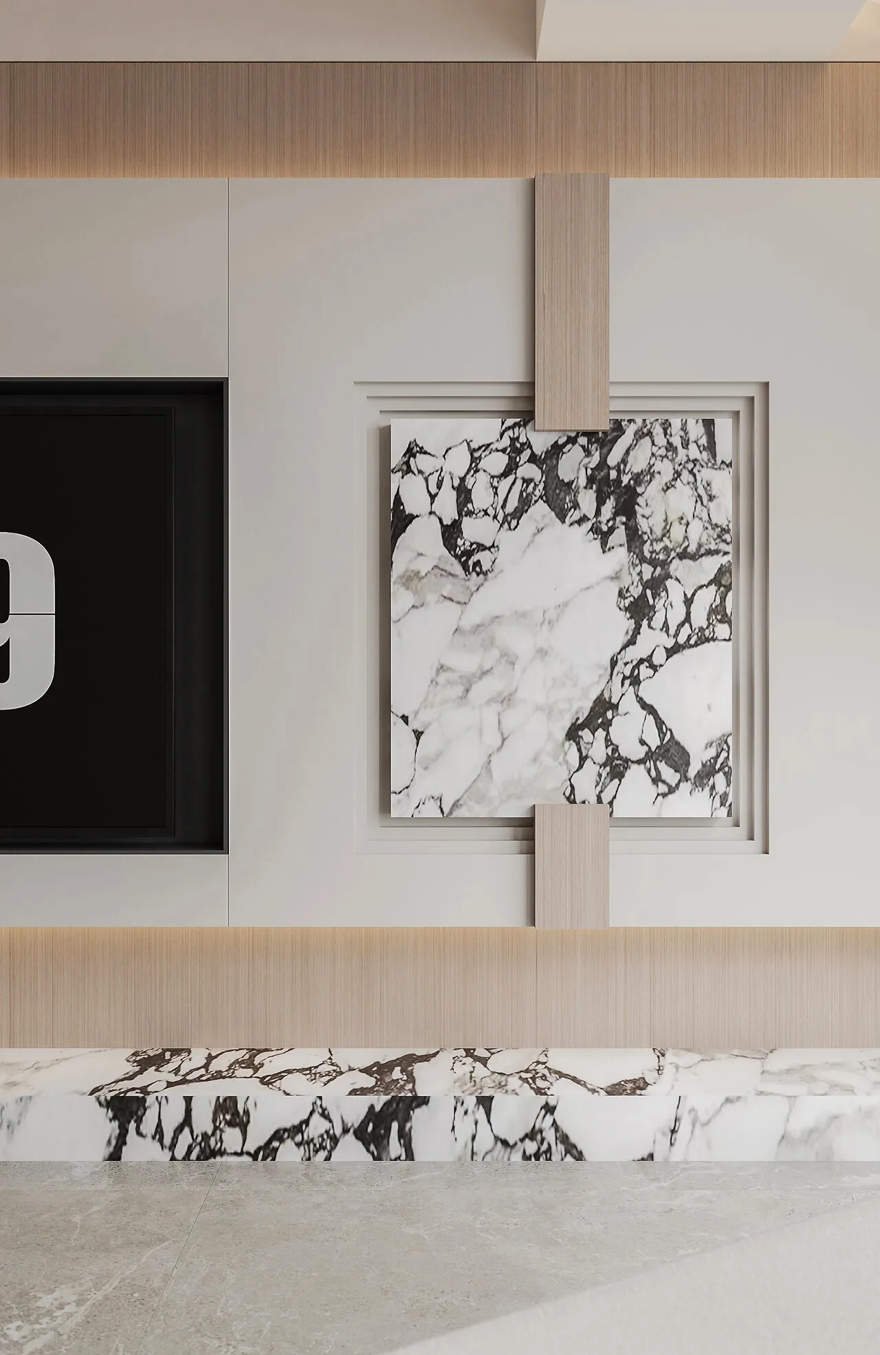 Light Beige Oak Wood-Look Sintered Stone