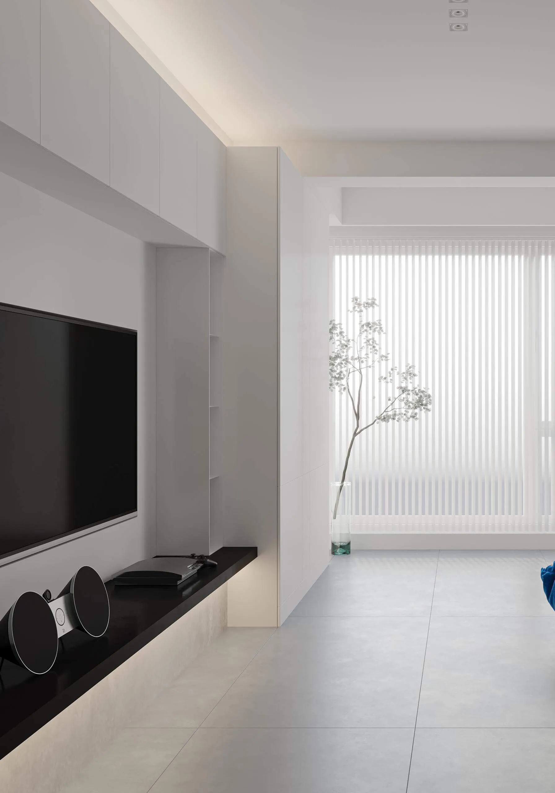 Pearl Grey Lime Plaster-Look Porcelain Wall/Floor Tile