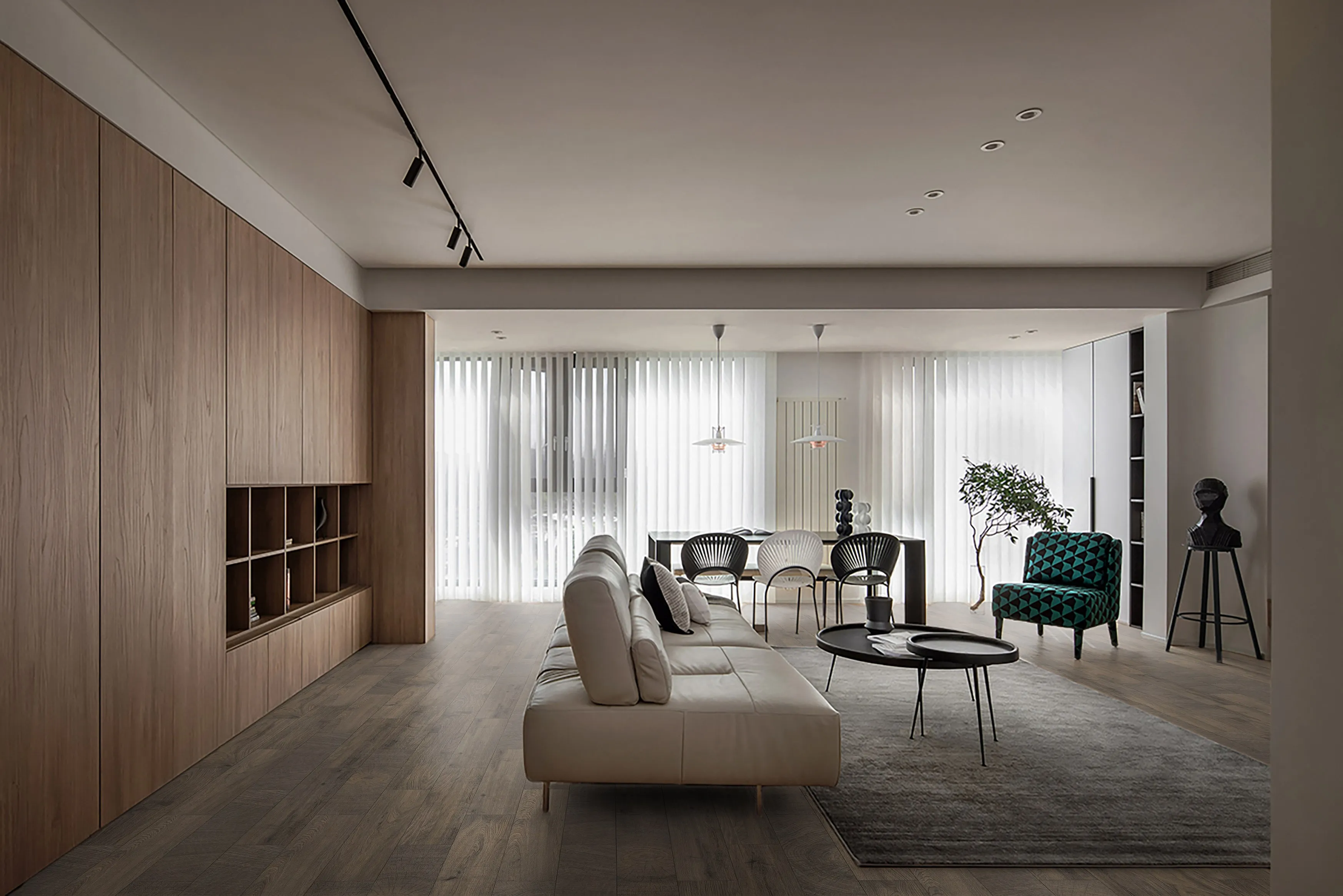 Taupe Brown Oak Wood-Look Porcelain Tile for Wall and Floor